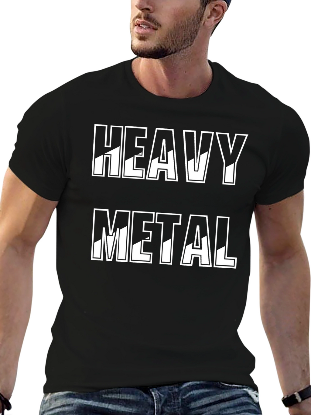 Heavy Metal Graphic Tee - Black Cotton T-Shirt