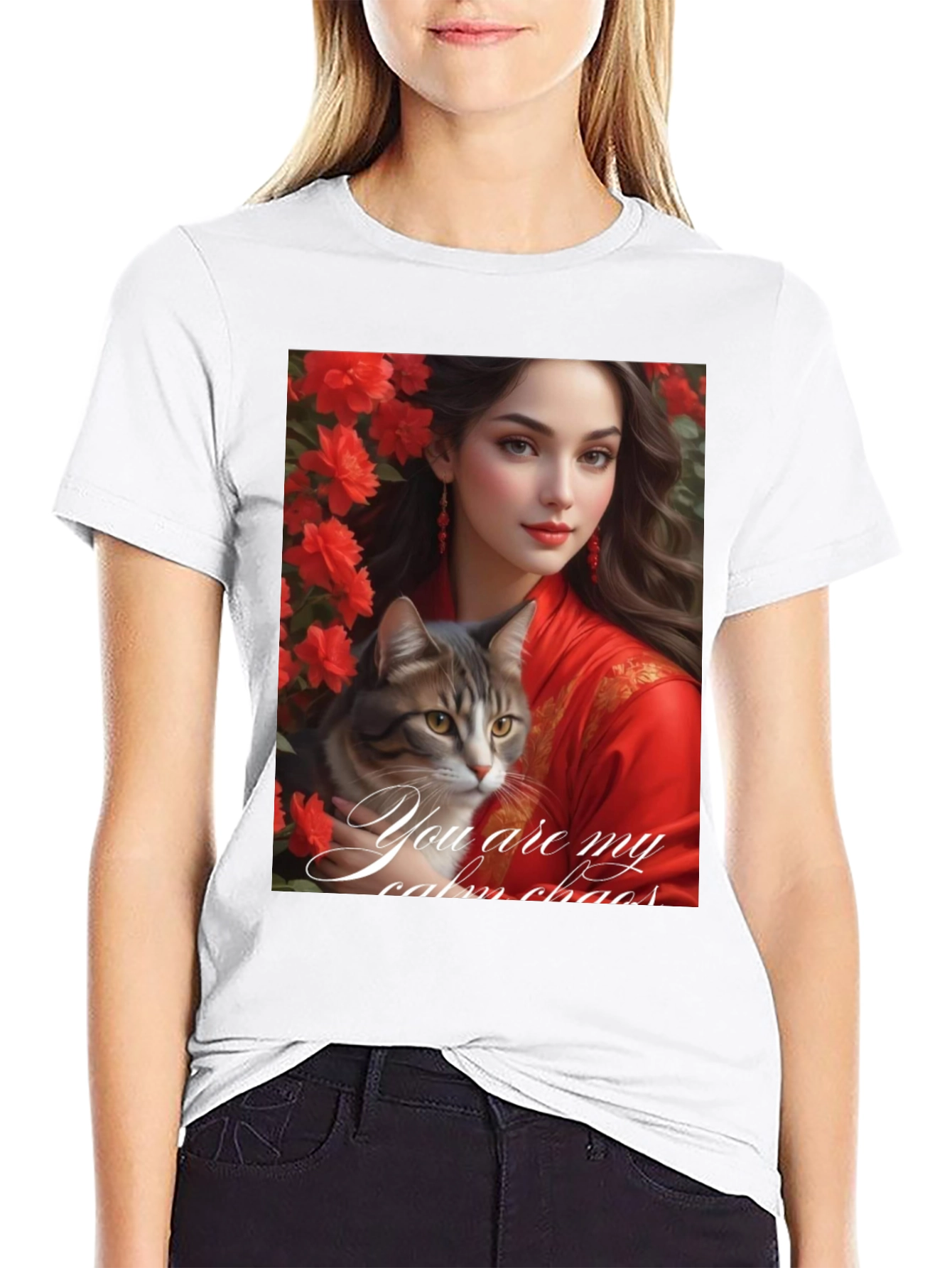 Cat Lover T-Shirt: You Are My Calm Chaos Design