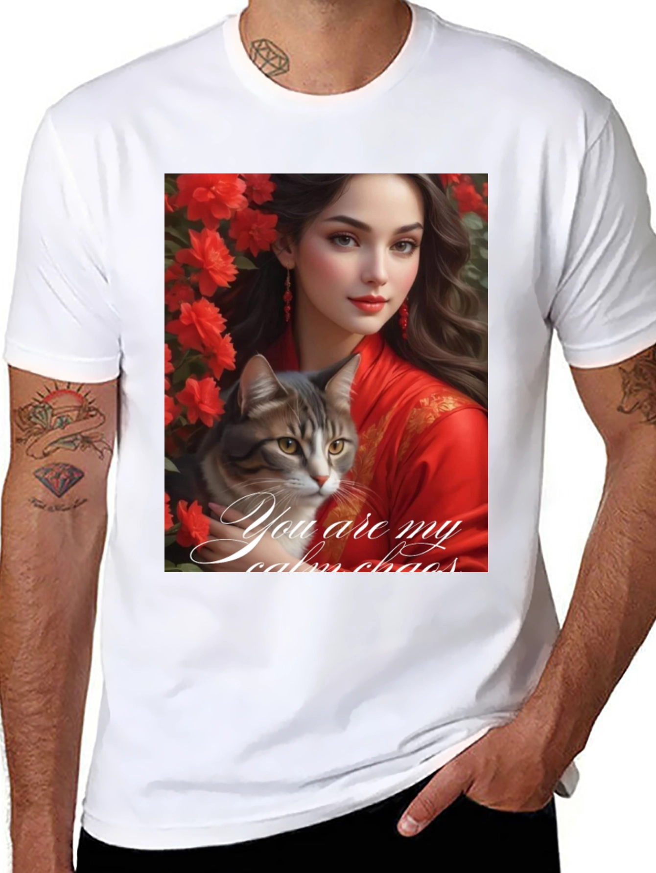 Cat Lover T-Shirt: You Are My Calm Chaos Design