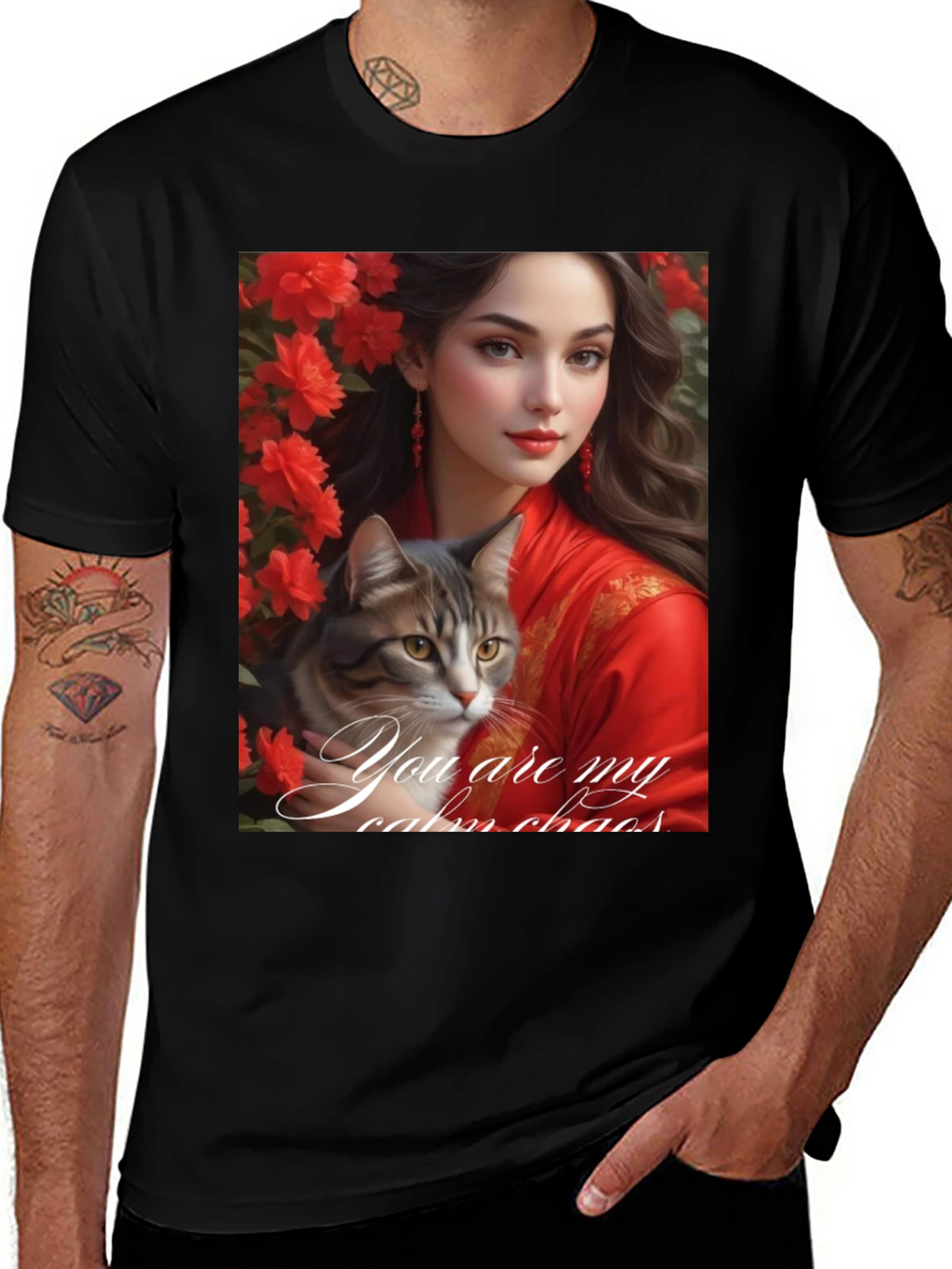 Cat Lover T-Shirt: You Are My Calm Chaos Design