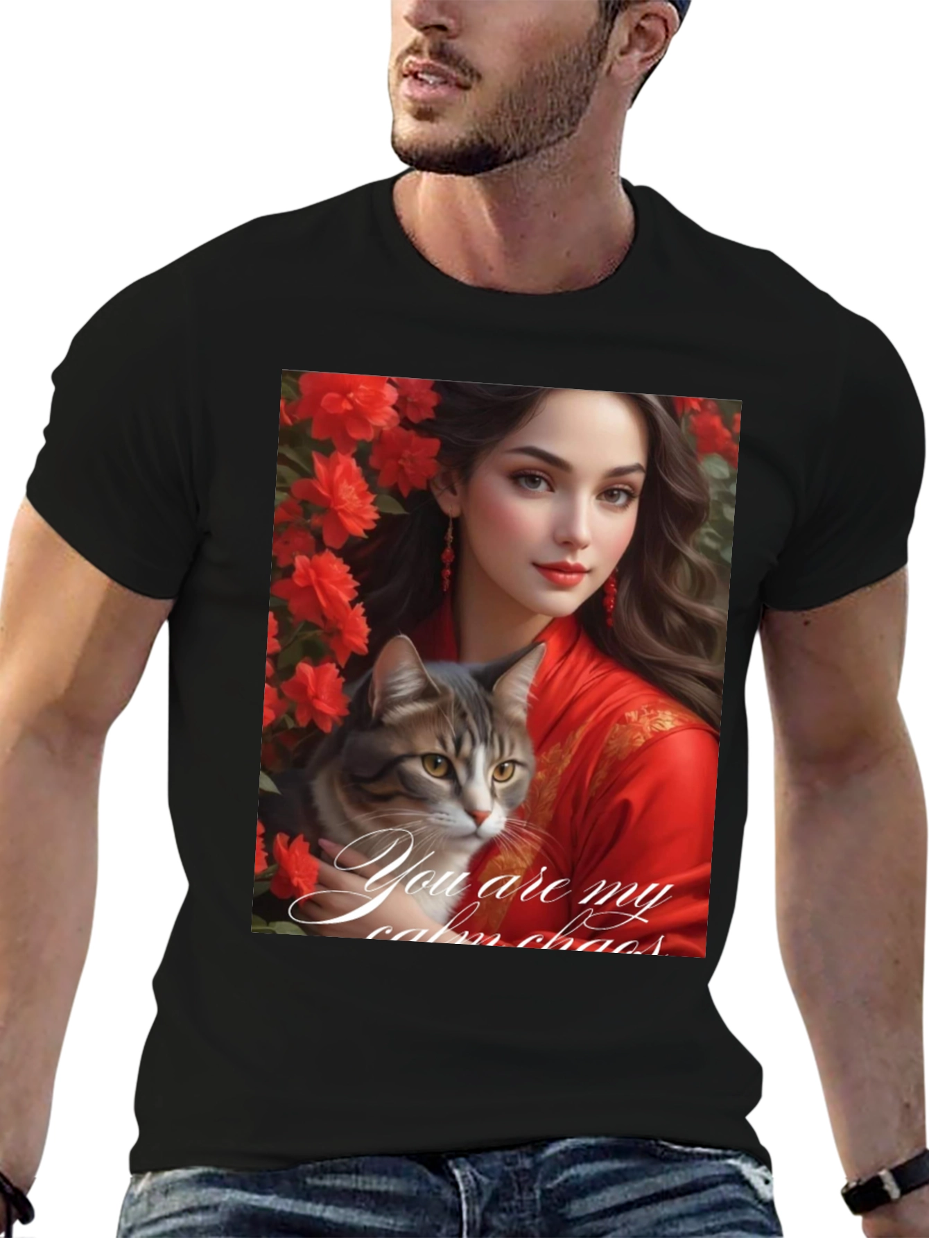 Cat Lover T-Shirt: You Are My Calm Chaos Design