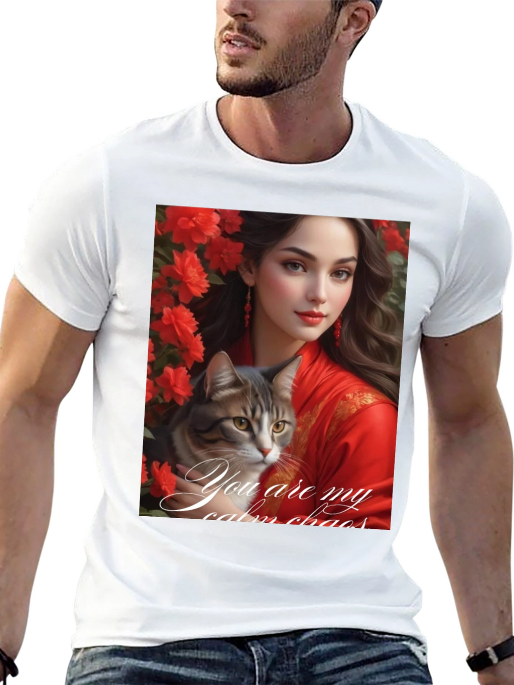 Cat Lover T-Shirt: You Are My Calm Chaos Design
