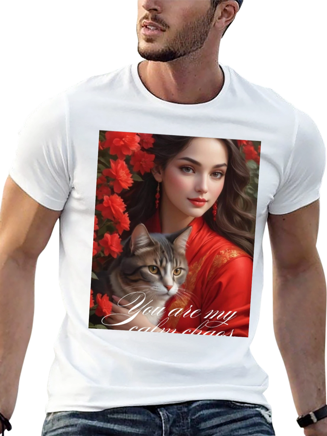 Cat Lover T-Shirt: You Are My Calm Chaos Design
