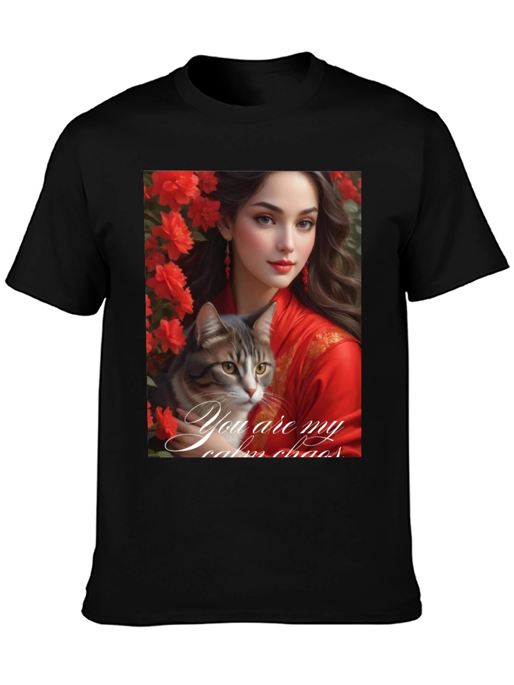 Cat Lover T-Shirt: You Are My Calm Chaos Design