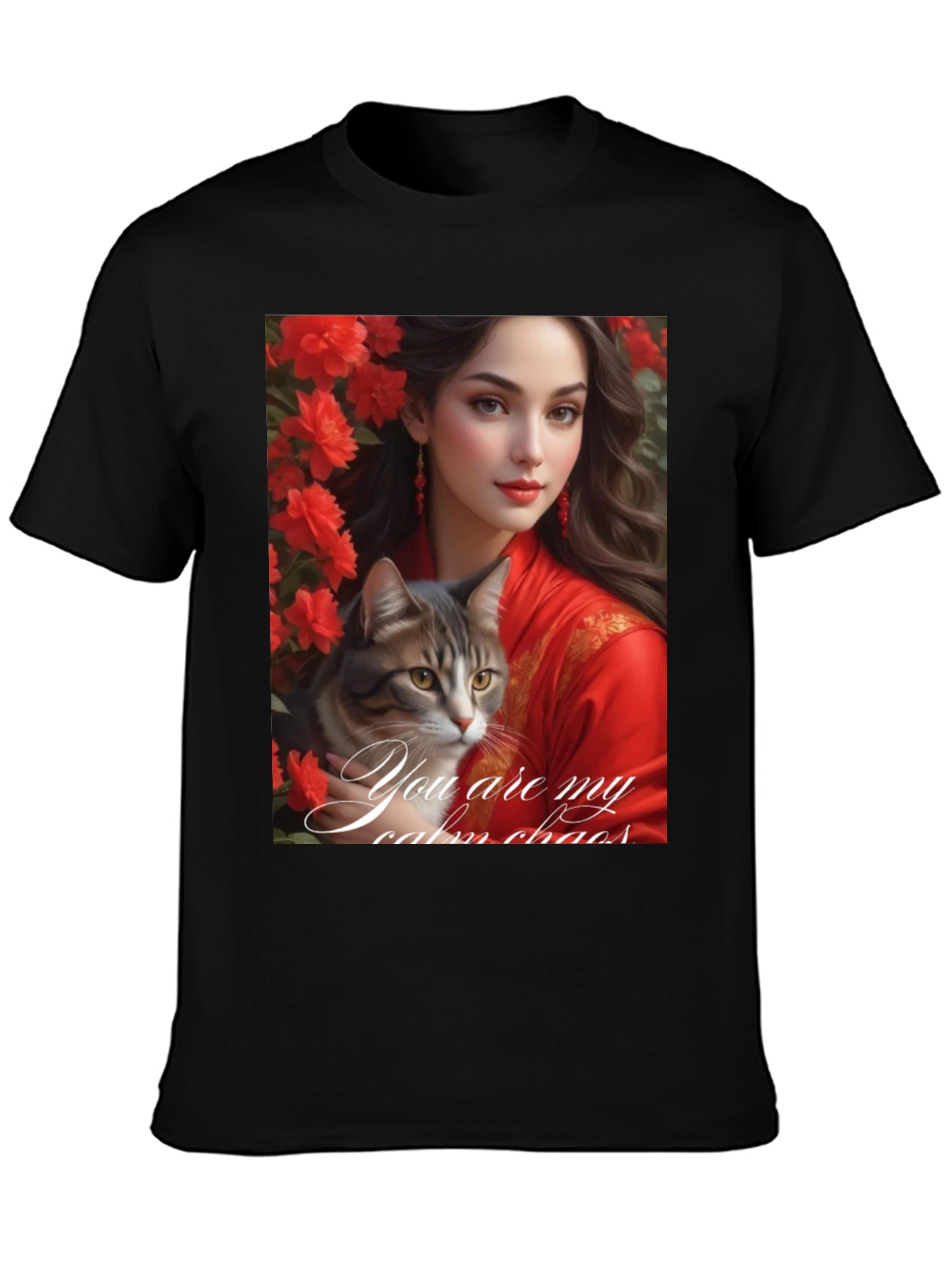 Cat Lover T-Shirt: You Are My Calm Chaos Design