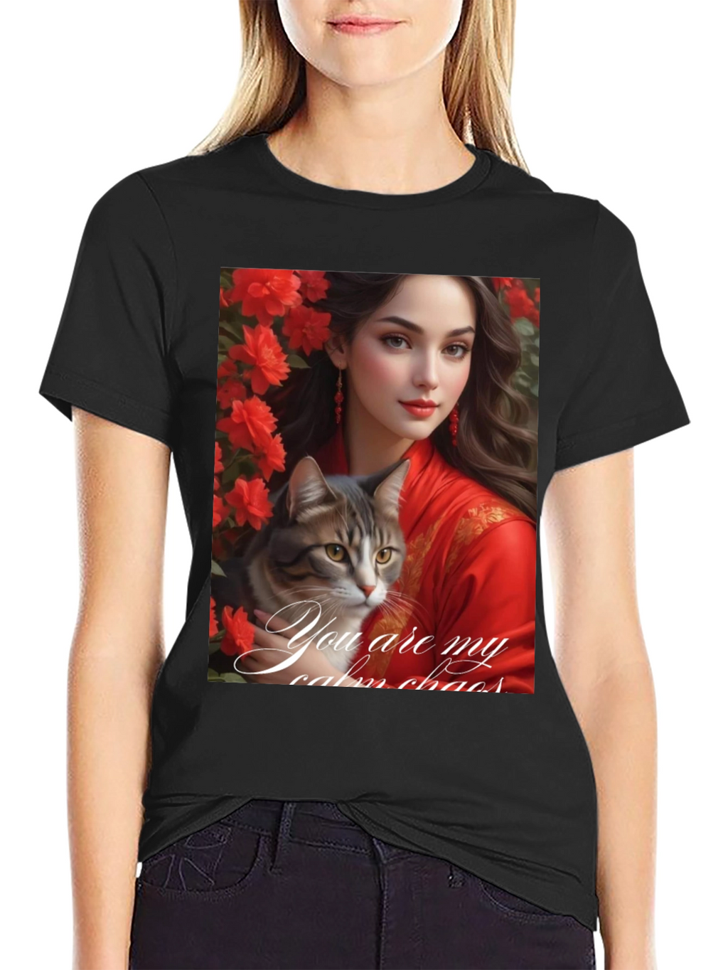 Cat Lover T-Shirt: You Are My Calm Chaos Design