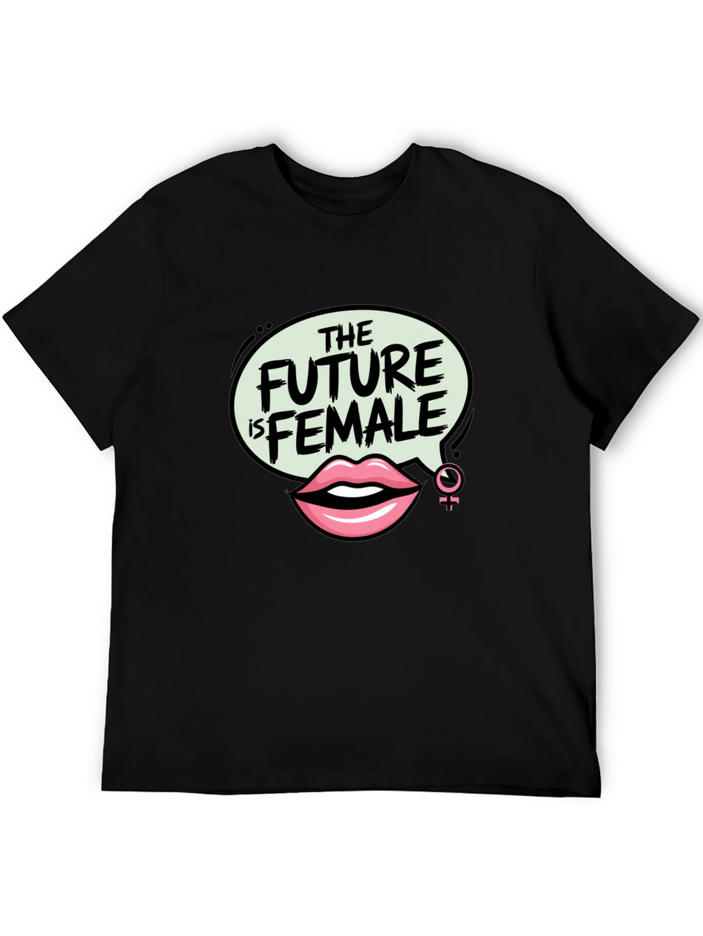 The Future is Female Graphic Tee - Black