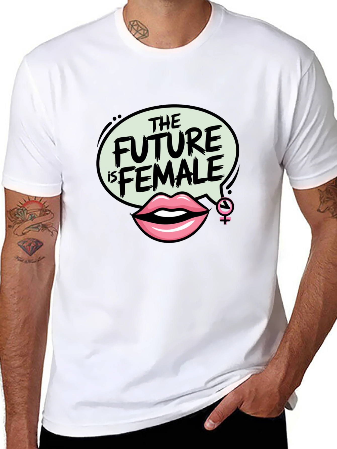 The Future is Female Graphic Tee - Black