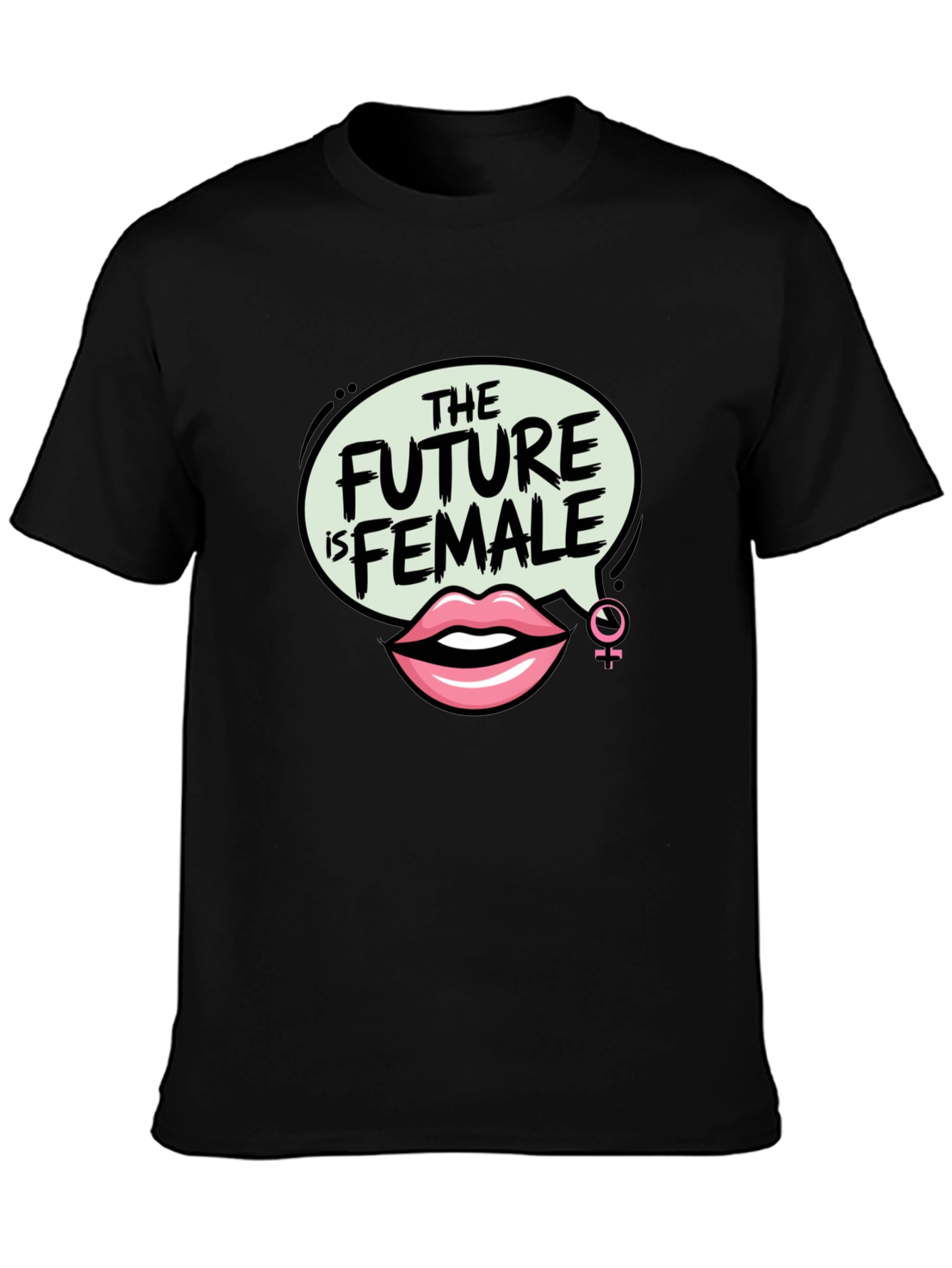 The Future is Female Graphic Tee - Black