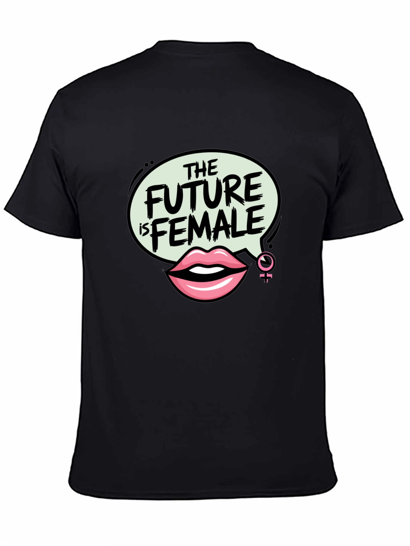 The Future is Female Graphic Tee - Black