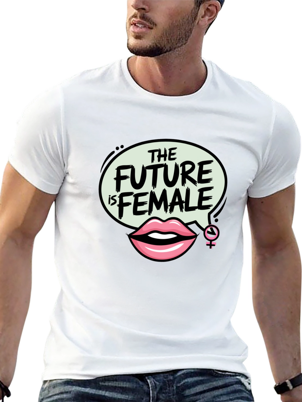 The Future is Female Graphic Tee - Black