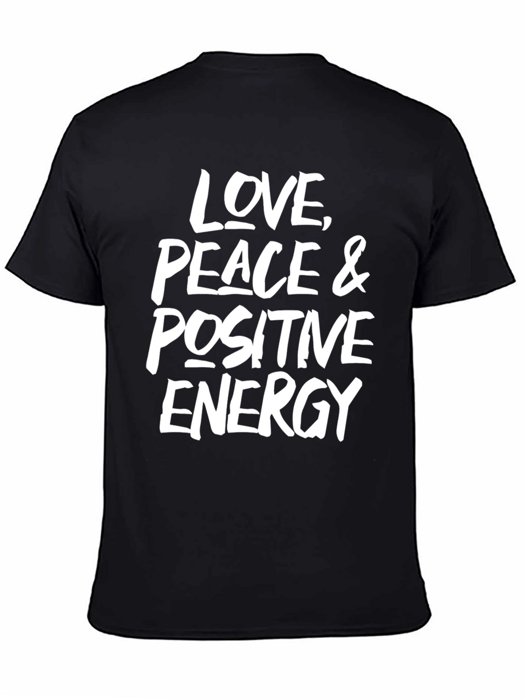 Love Peace Positive Energy Black Graphic Tee