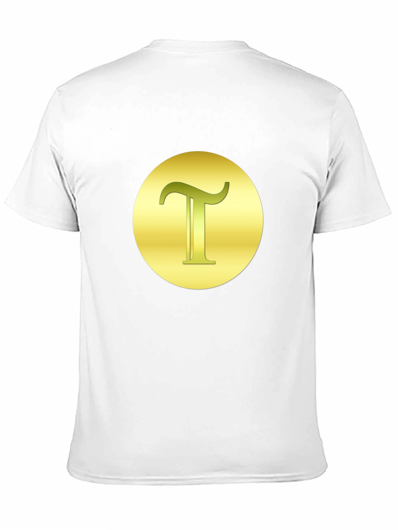 Letter T Graphic Tee - Gold on Black