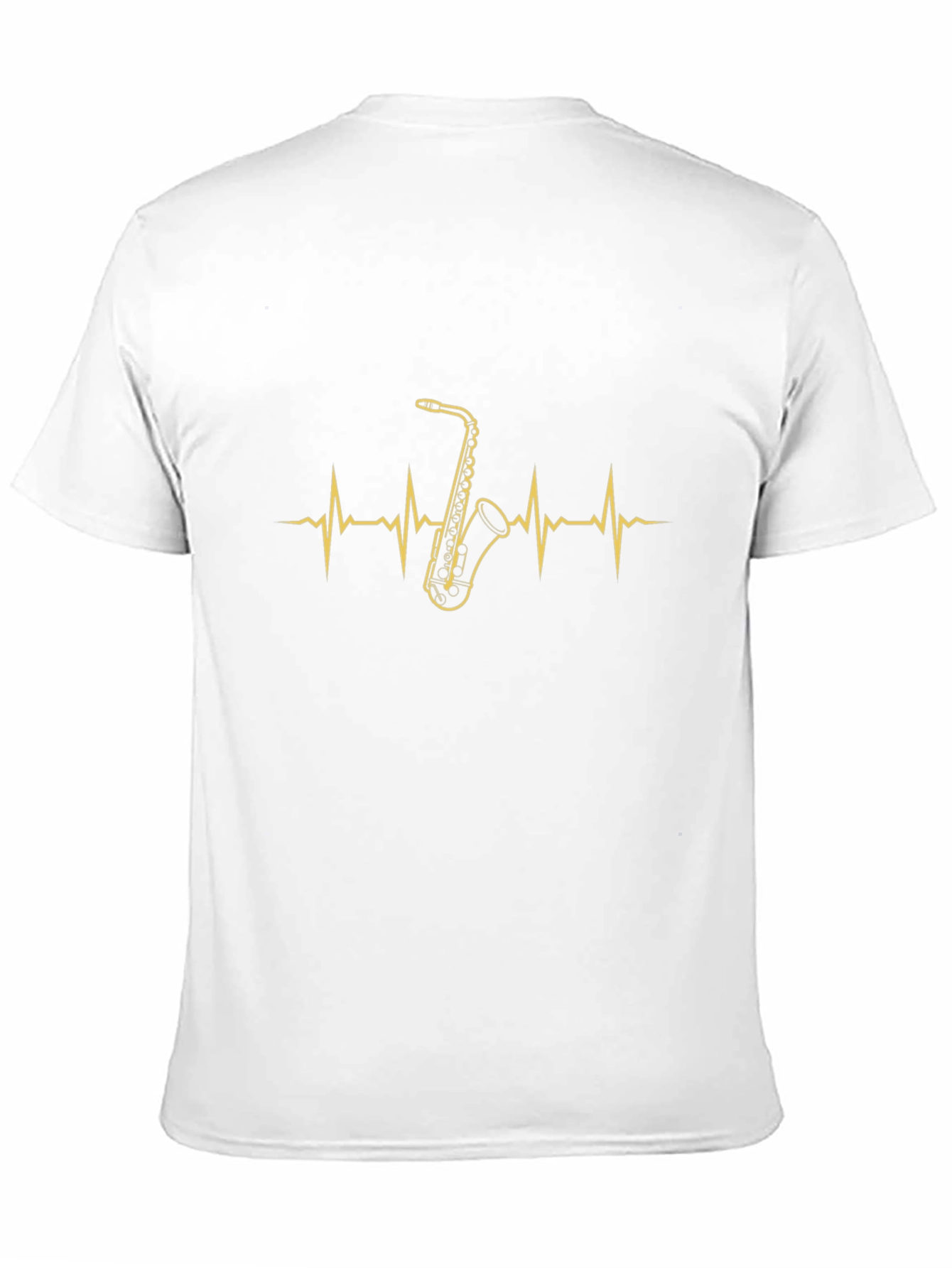 Saxophone Heartbeat Graphic T-Shirt - Music Lover Tee