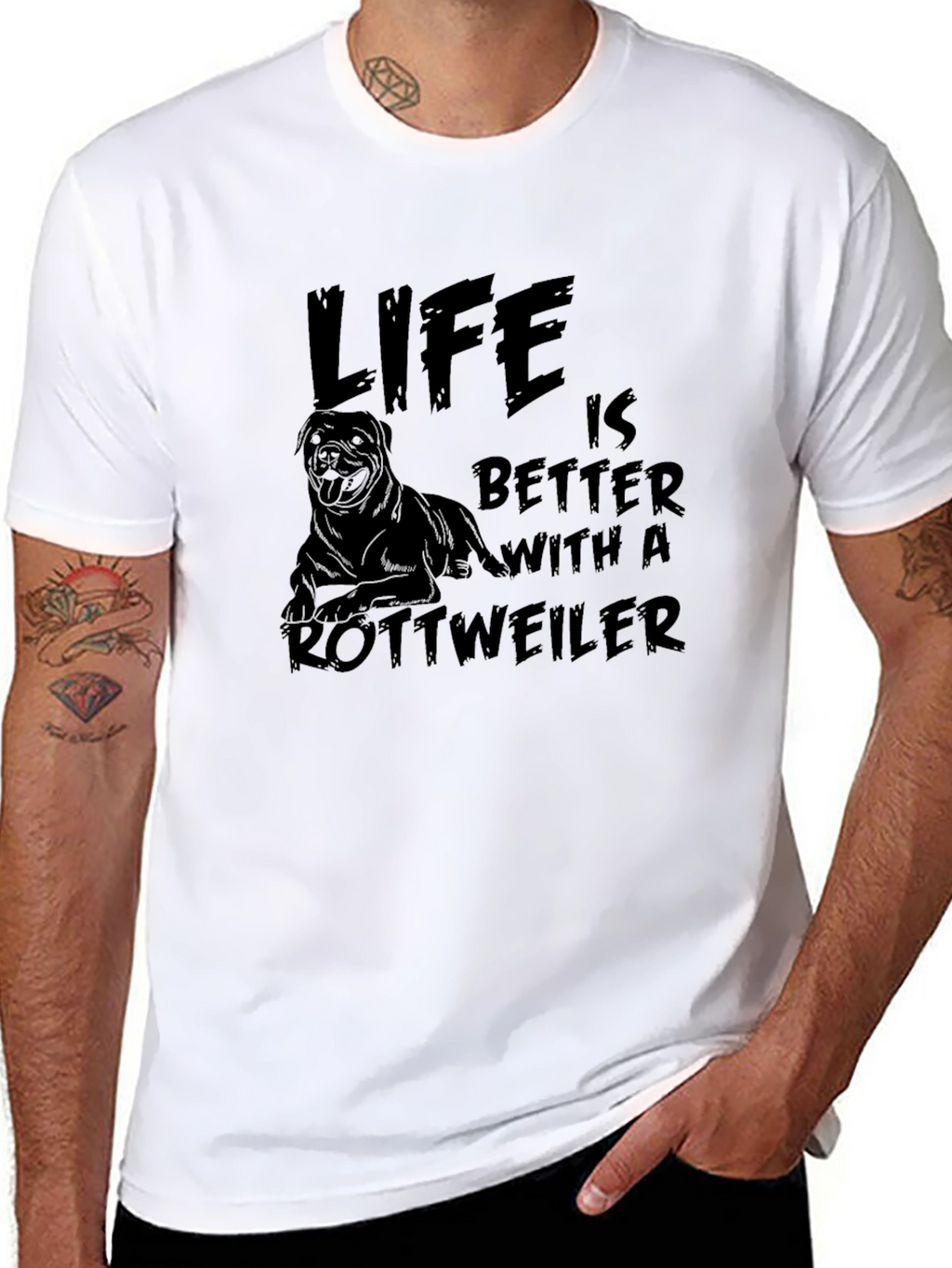 Life is Better with a Rottweiler T-Shirt