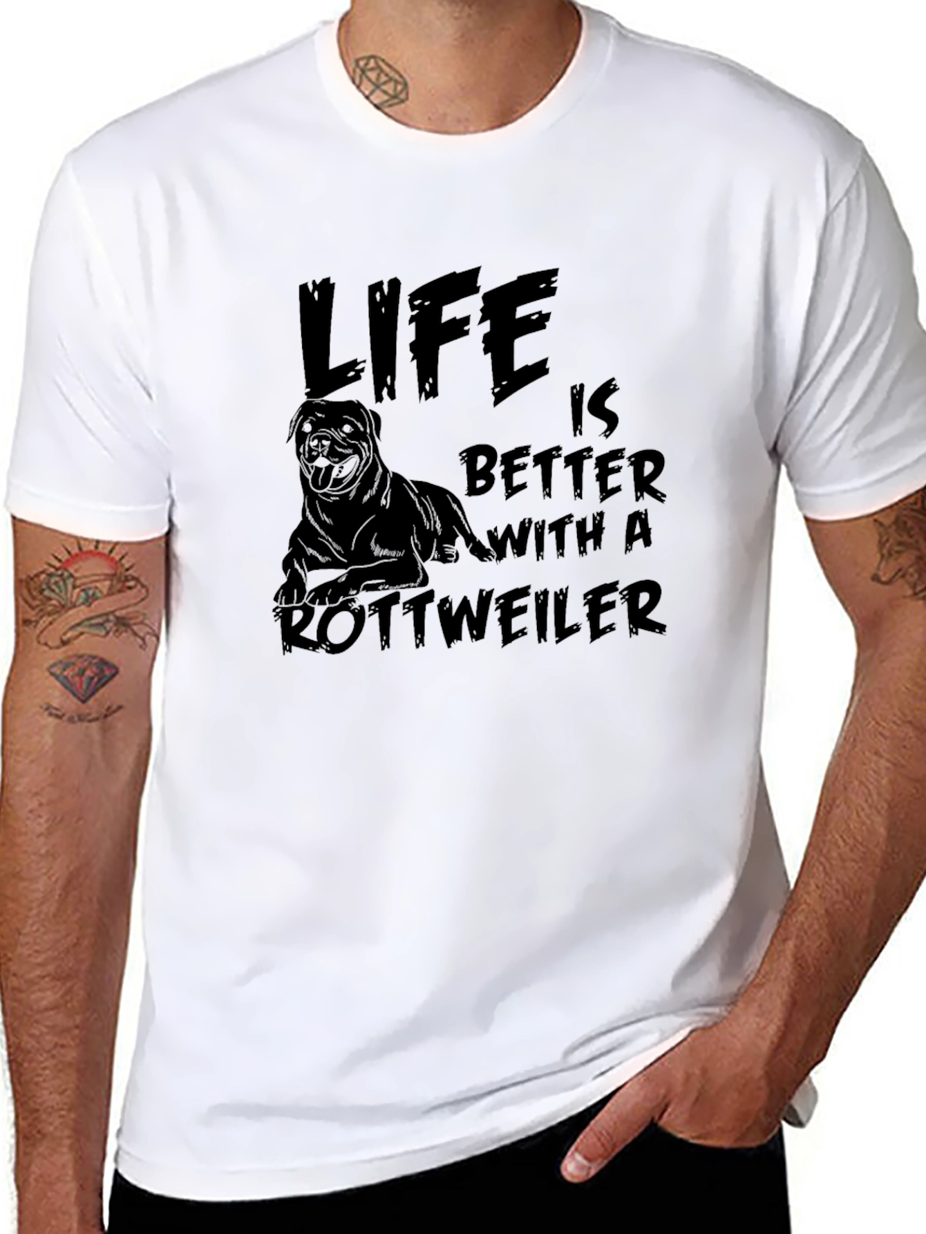 Life is Better with a Rottweiler T-Shirt