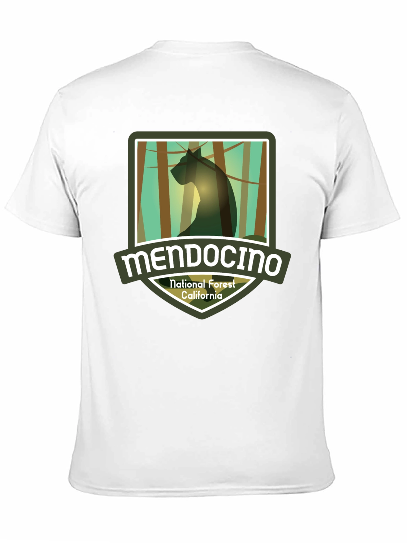 Mendocino National Forest T-Shirt - California Bear Tee