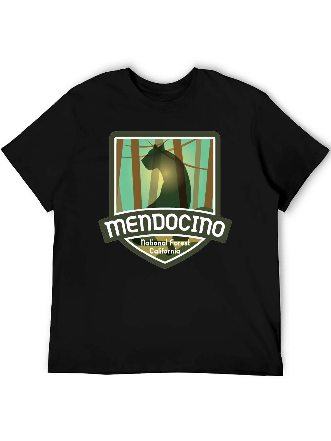 Mendocino National Forest T-Shirt - California Bear Tee