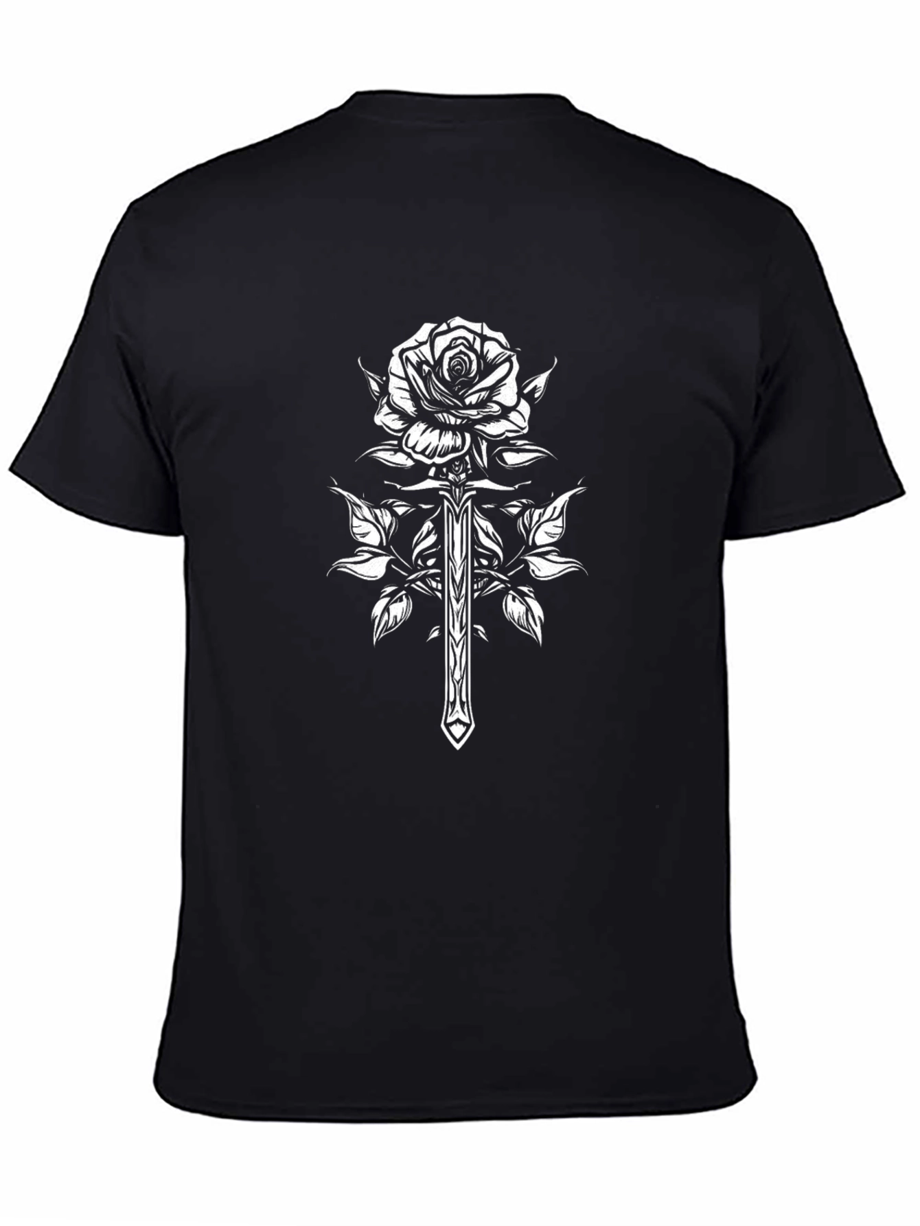 Rose & Dagger Graphic Tee - Edgy Style