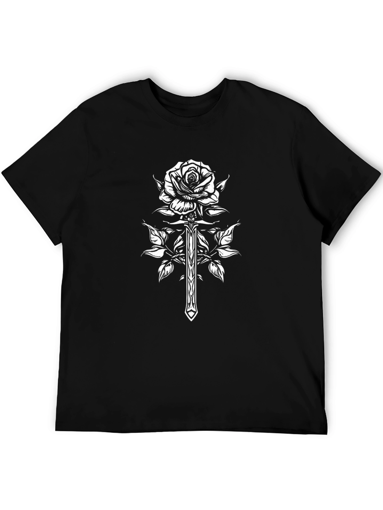 Rose & Dagger Graphic Tee - Edgy Style