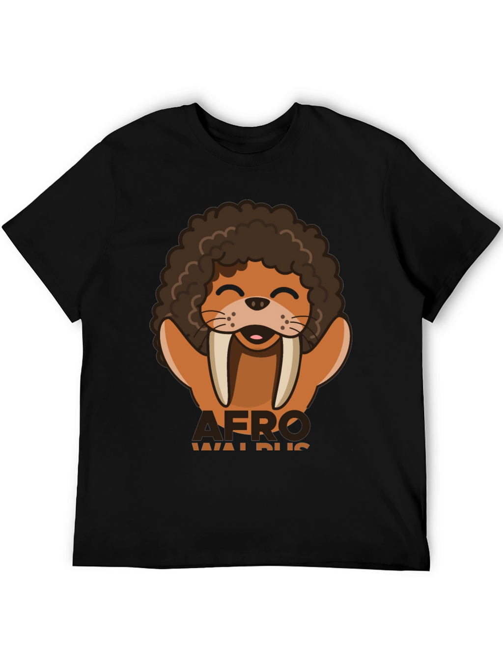 Afro Walrus Graphic T-Shirt - Funny & Unique!