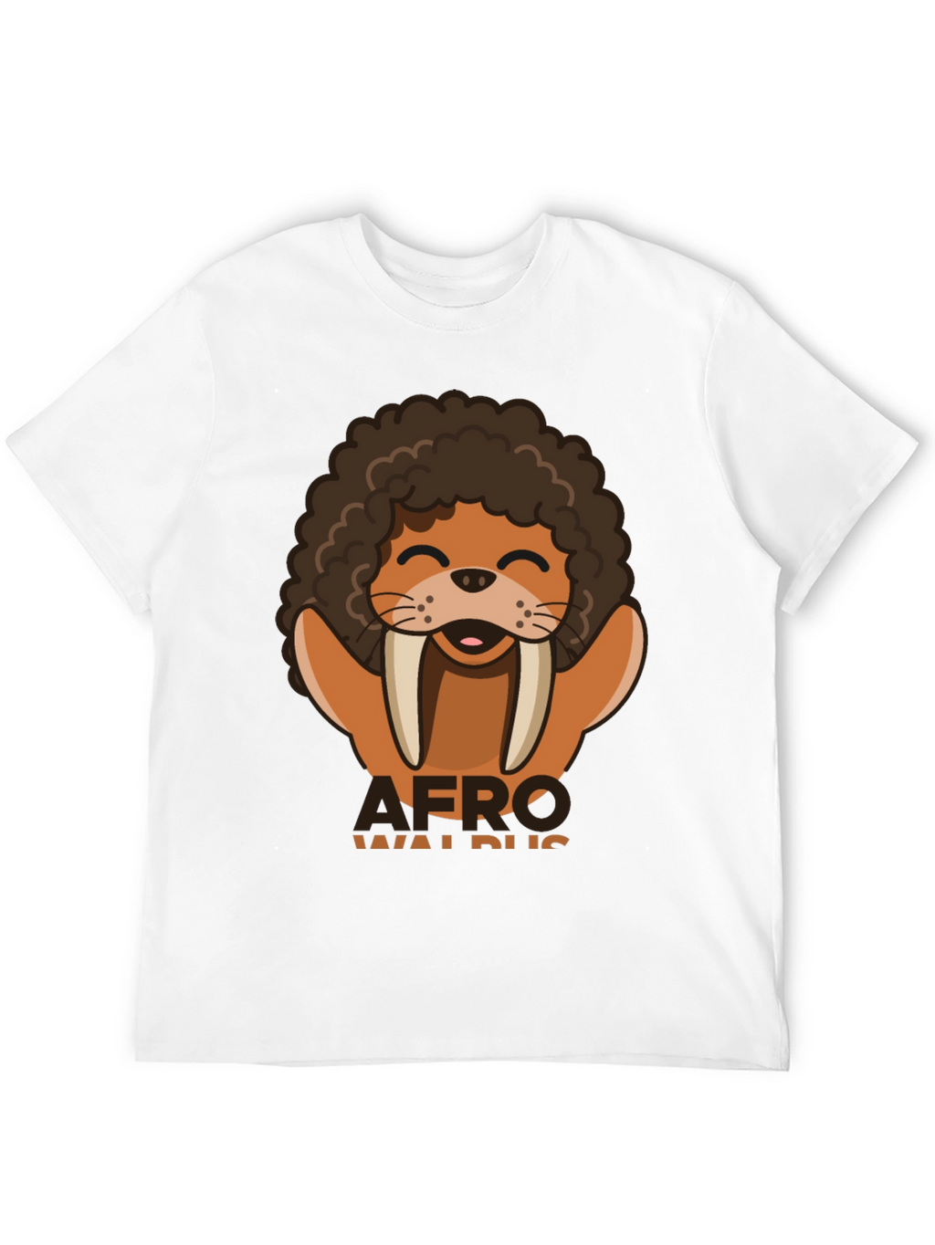 Afro Walrus Graphic T-Shirt - Funny & Unique!