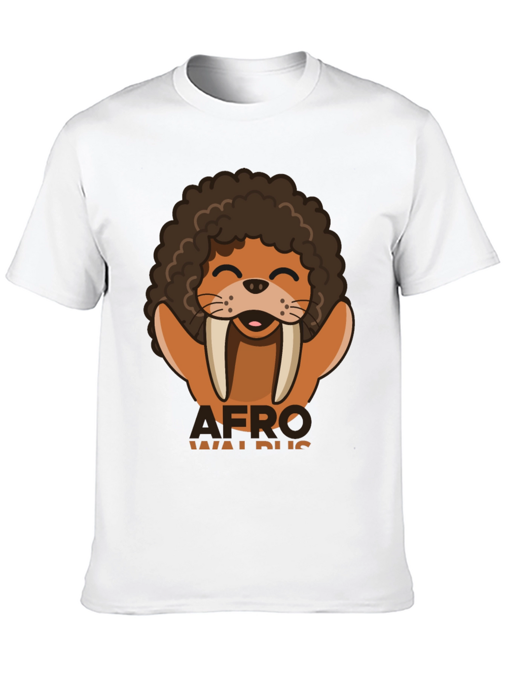 Afro Walrus Graphic T-Shirt - Funny & Unique!