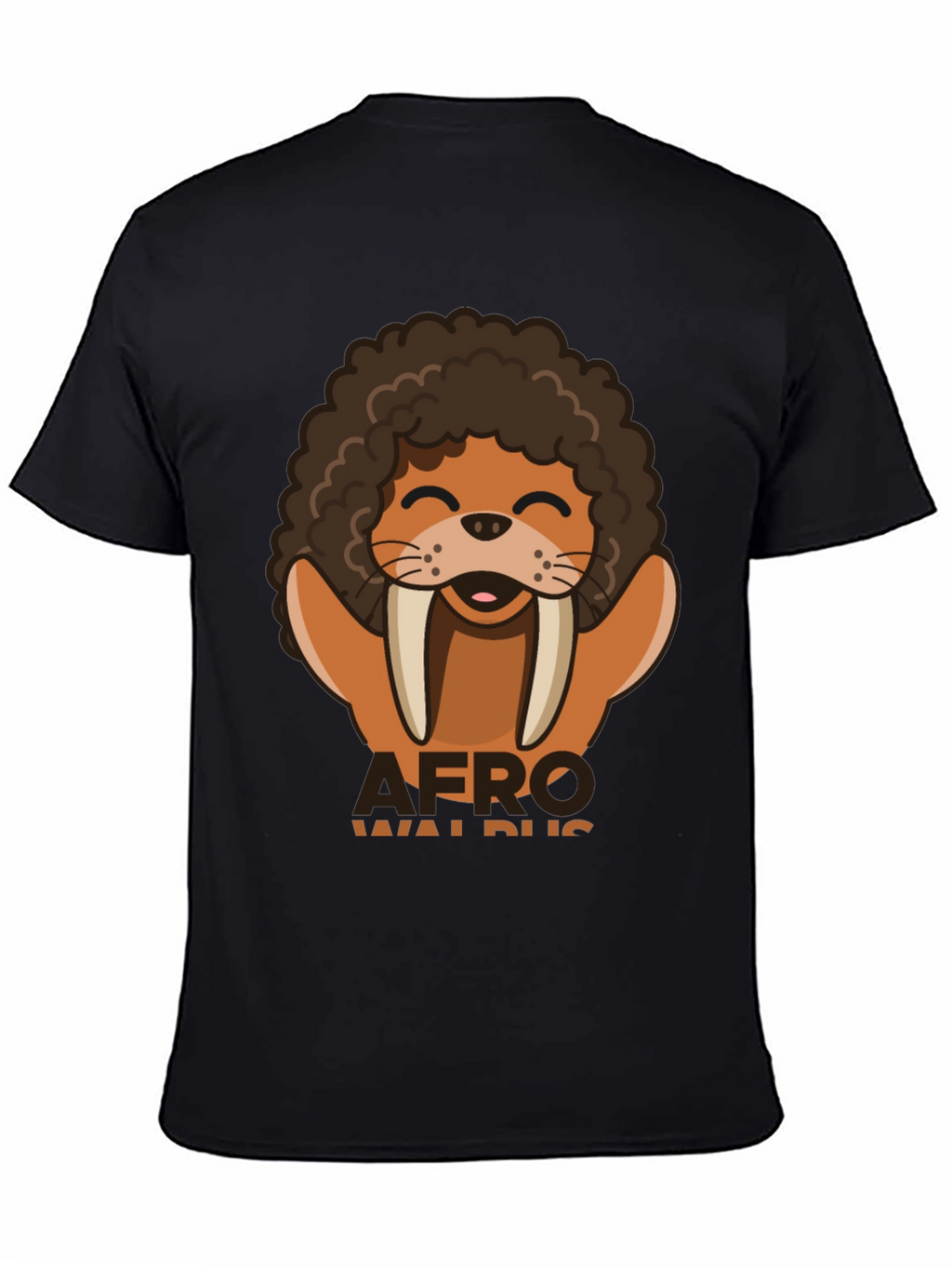 Afro Walrus Graphic T-Shirt - Funny & Unique!