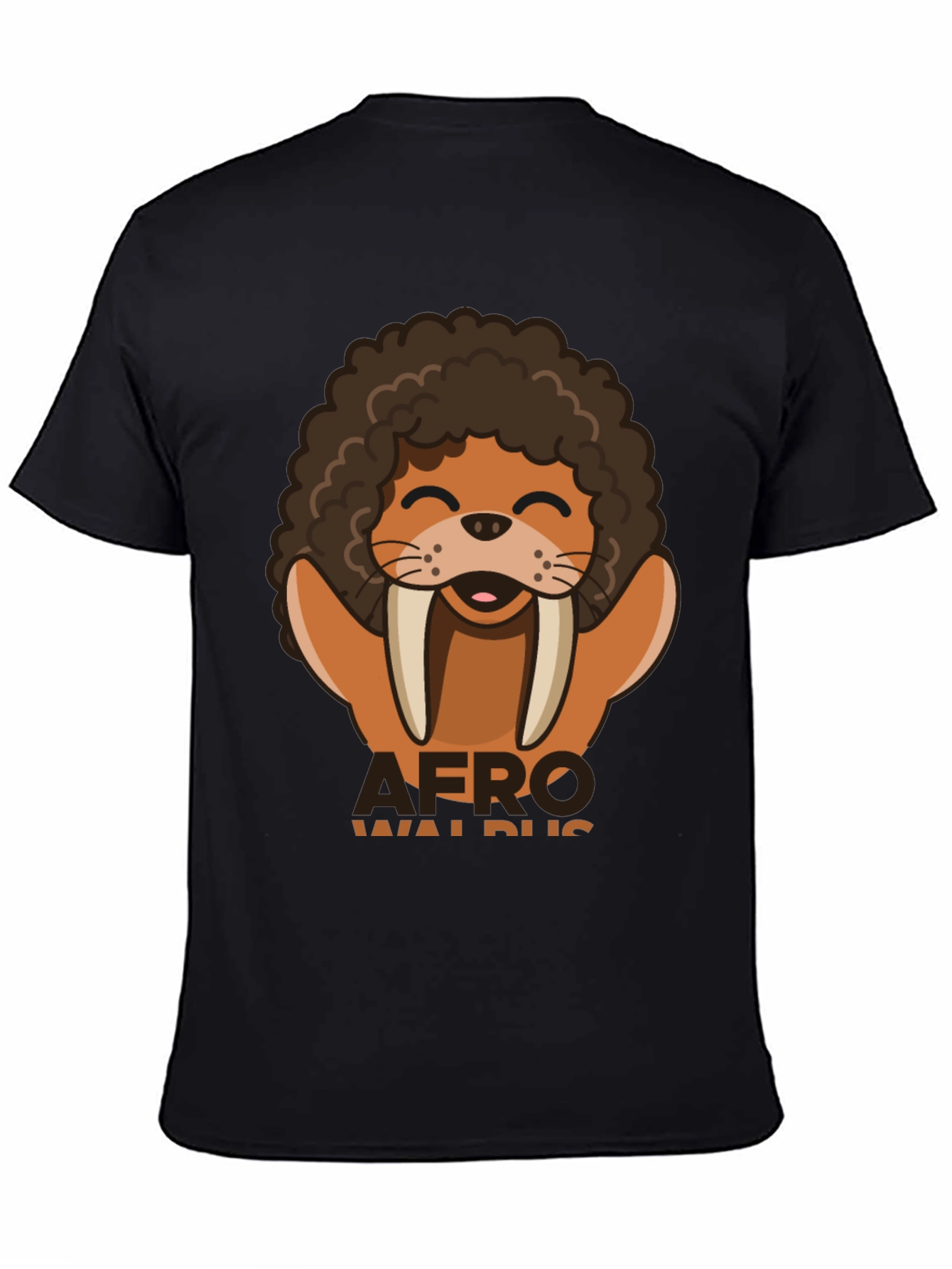 Afro Walrus Graphic T-Shirt - Funny & Unique!