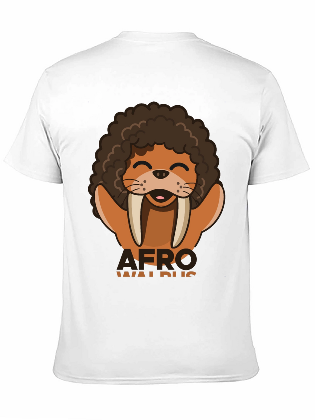 Afro Walrus Graphic T-Shirt - Funny & Unique!