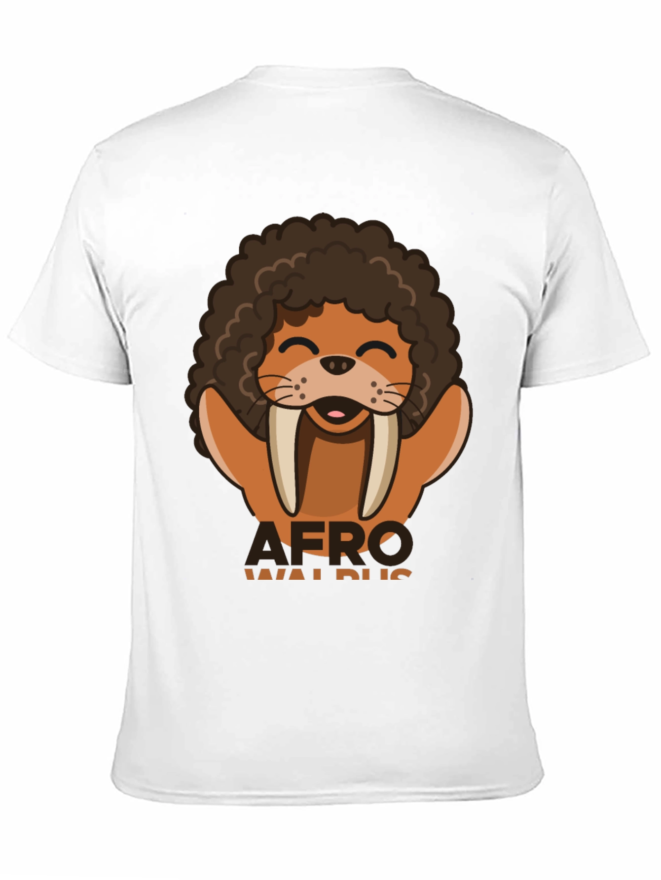 Afro Walrus Graphic T-Shirt - Funny & Unique!