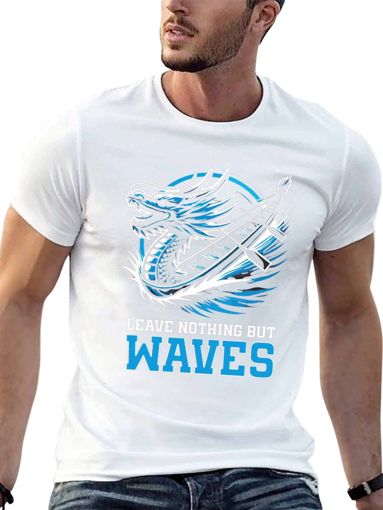 Dragon Boat Waves Graphic T-Shirt