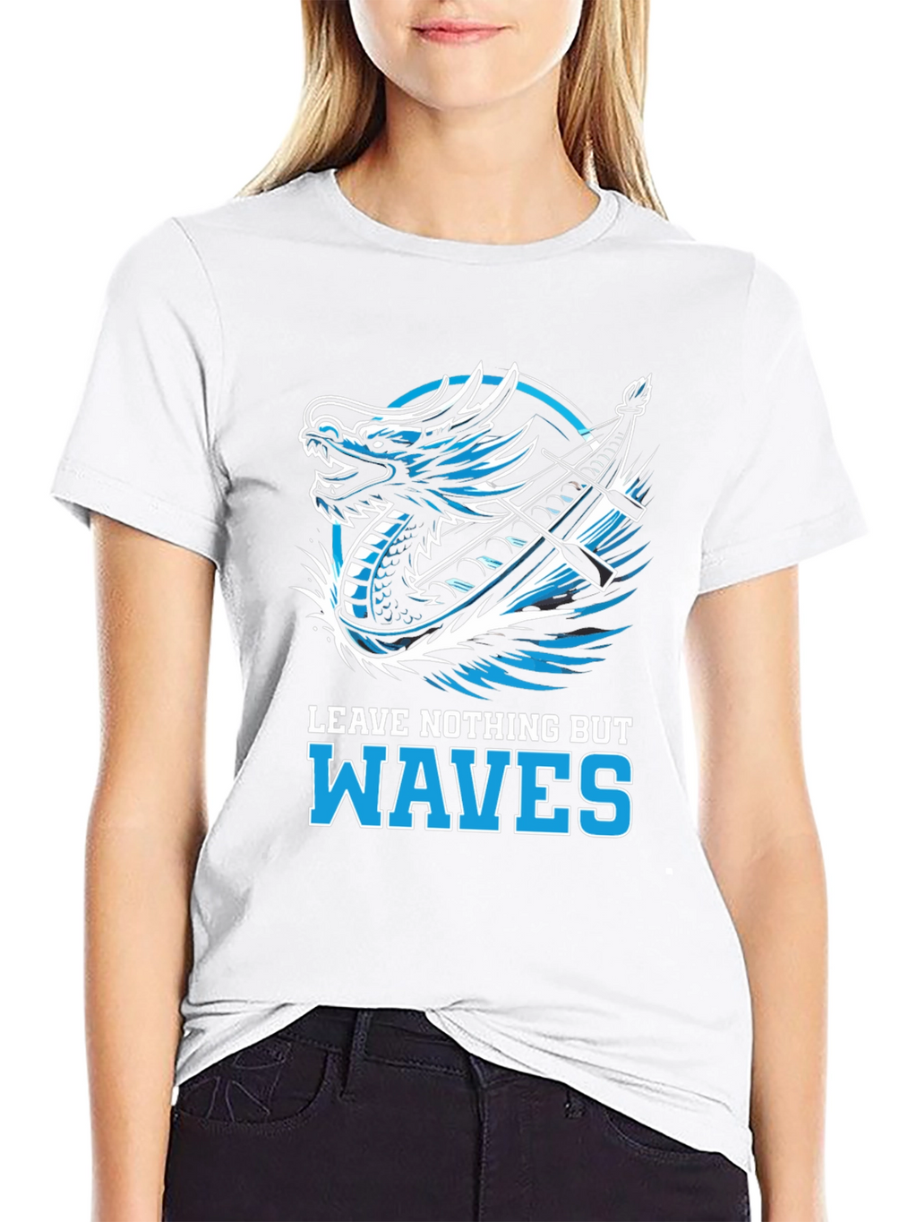 Dragon Boat Waves Graphic T-Shirt