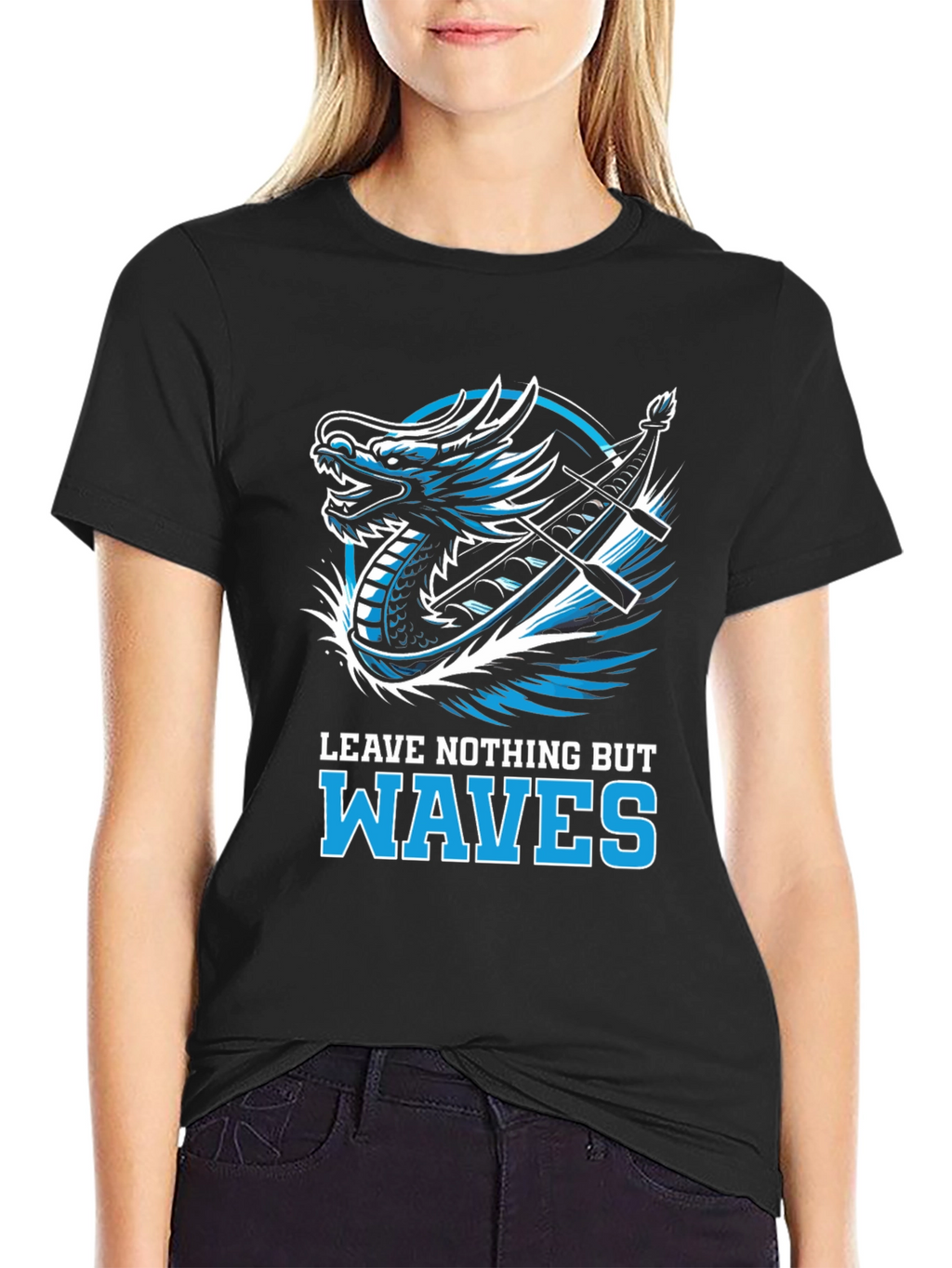 Dragon Boat Waves Graphic T-Shirt
