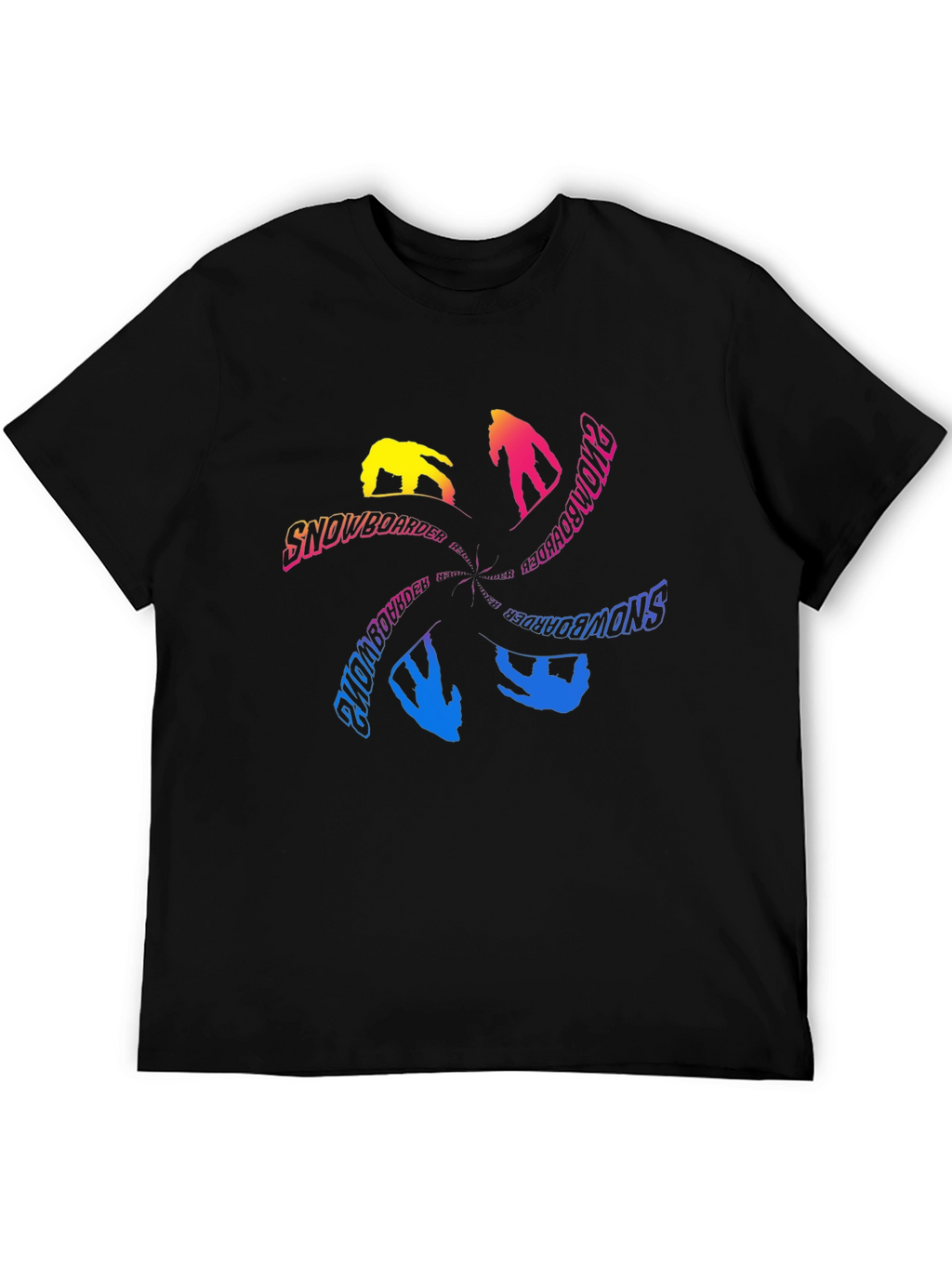 Snowboarder Graphic Print Crew Neck T-Shirt