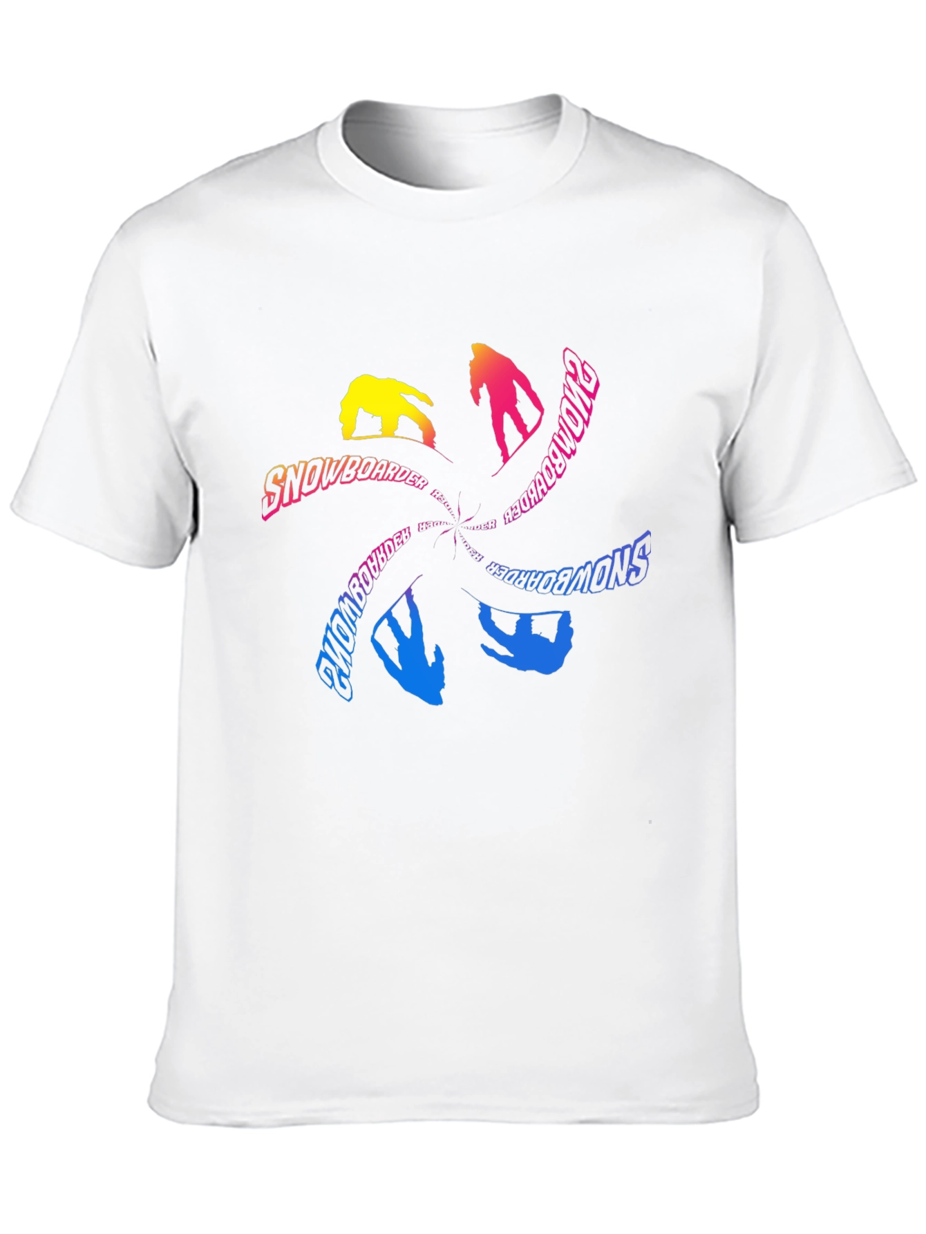 Snowboarder Graphic Print Crew Neck T-Shirt