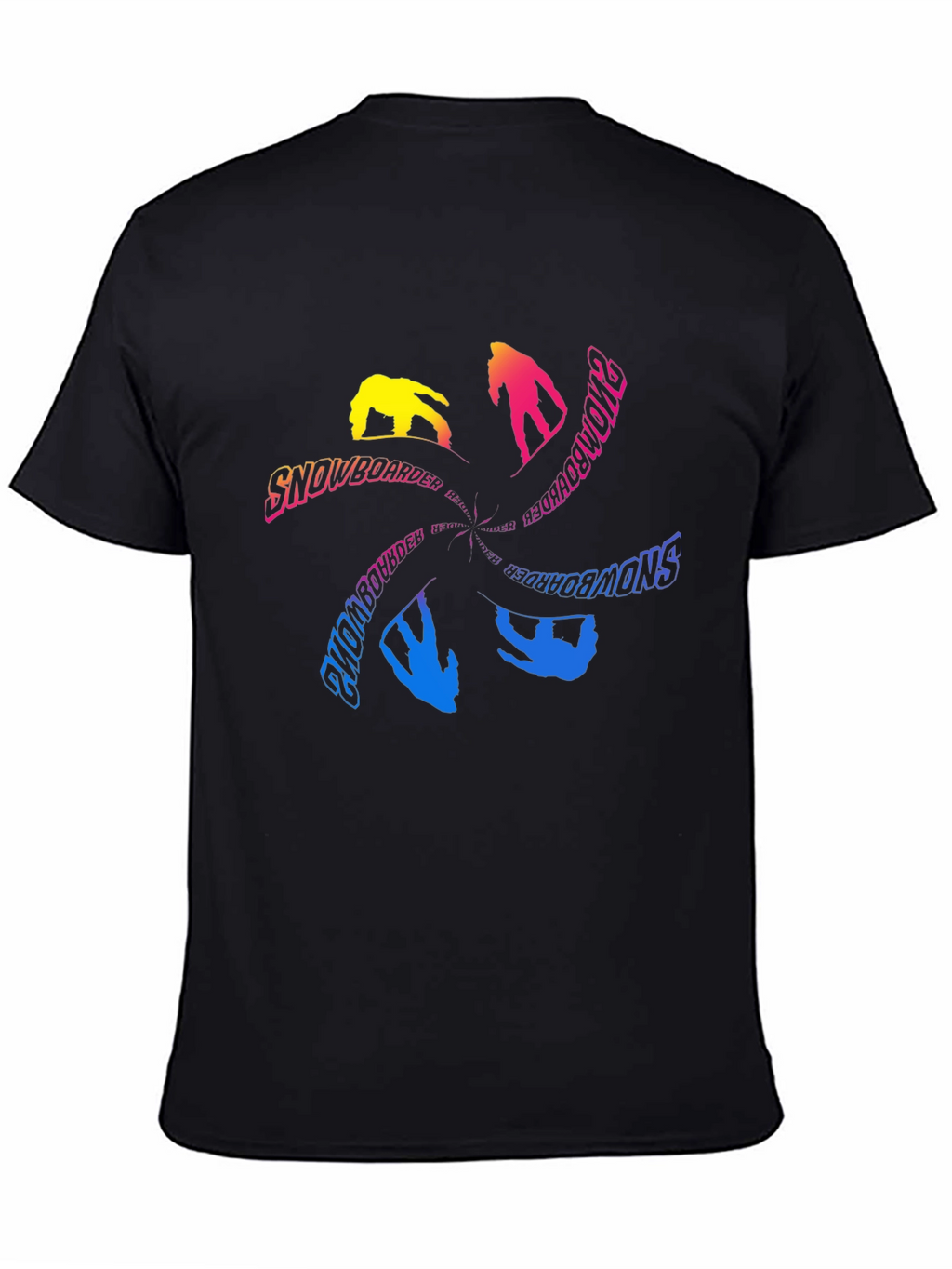 Snowboarder Graphic Print Crew Neck T-Shirt