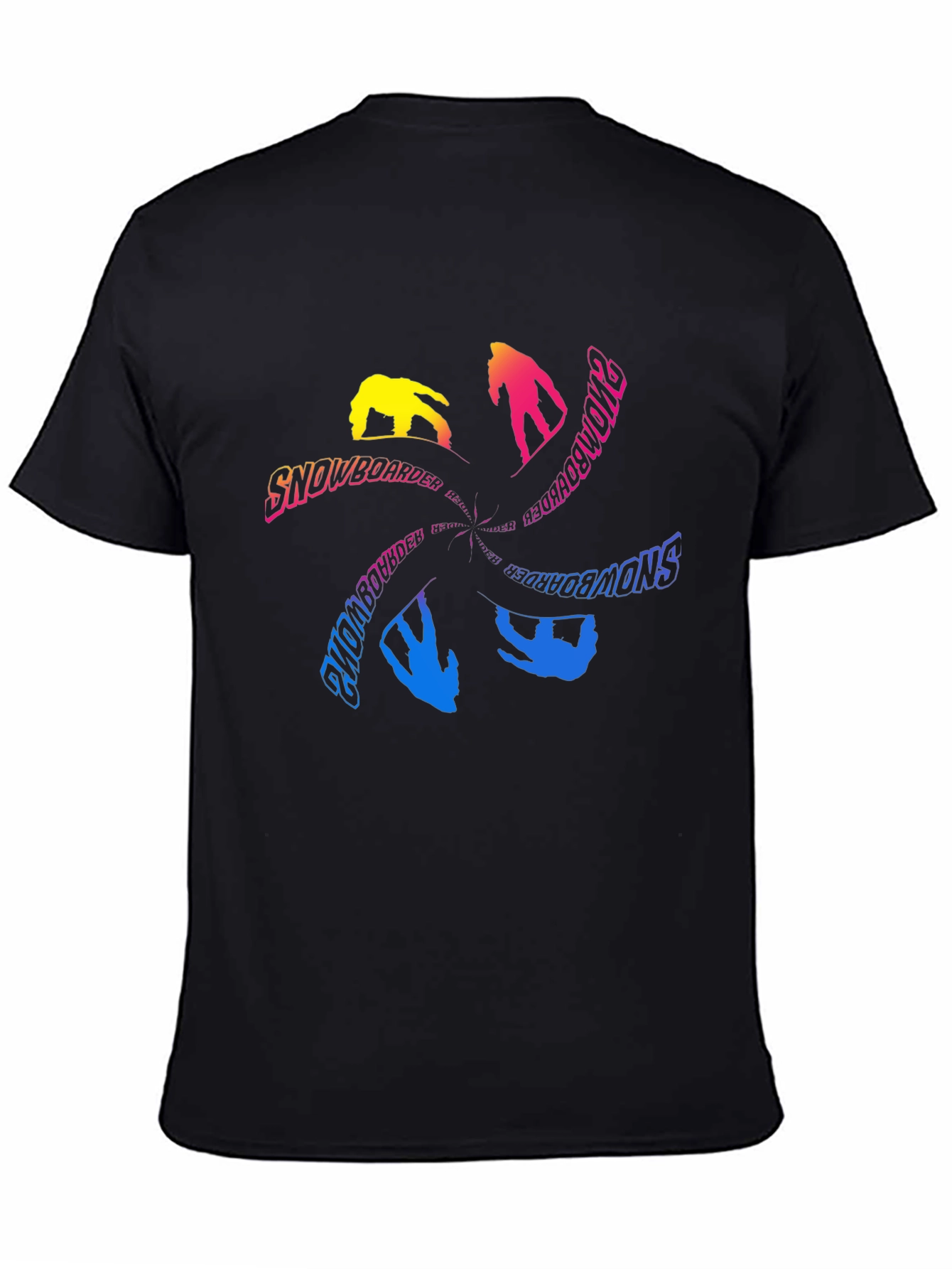 Snowboarder Graphic Print Crew Neck T-Shirt