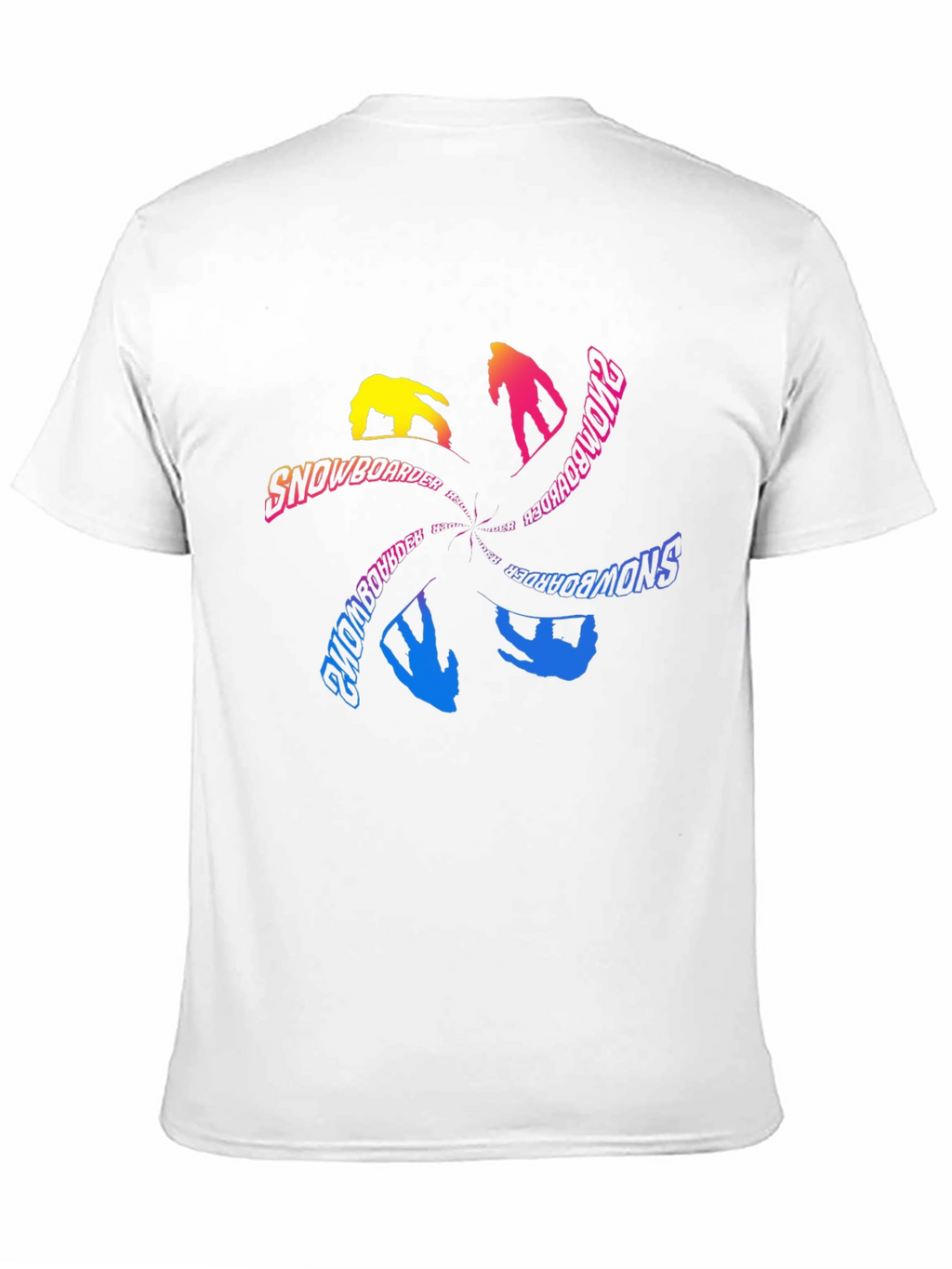 Snowboarder Graphic Print Crew Neck T-Shirt