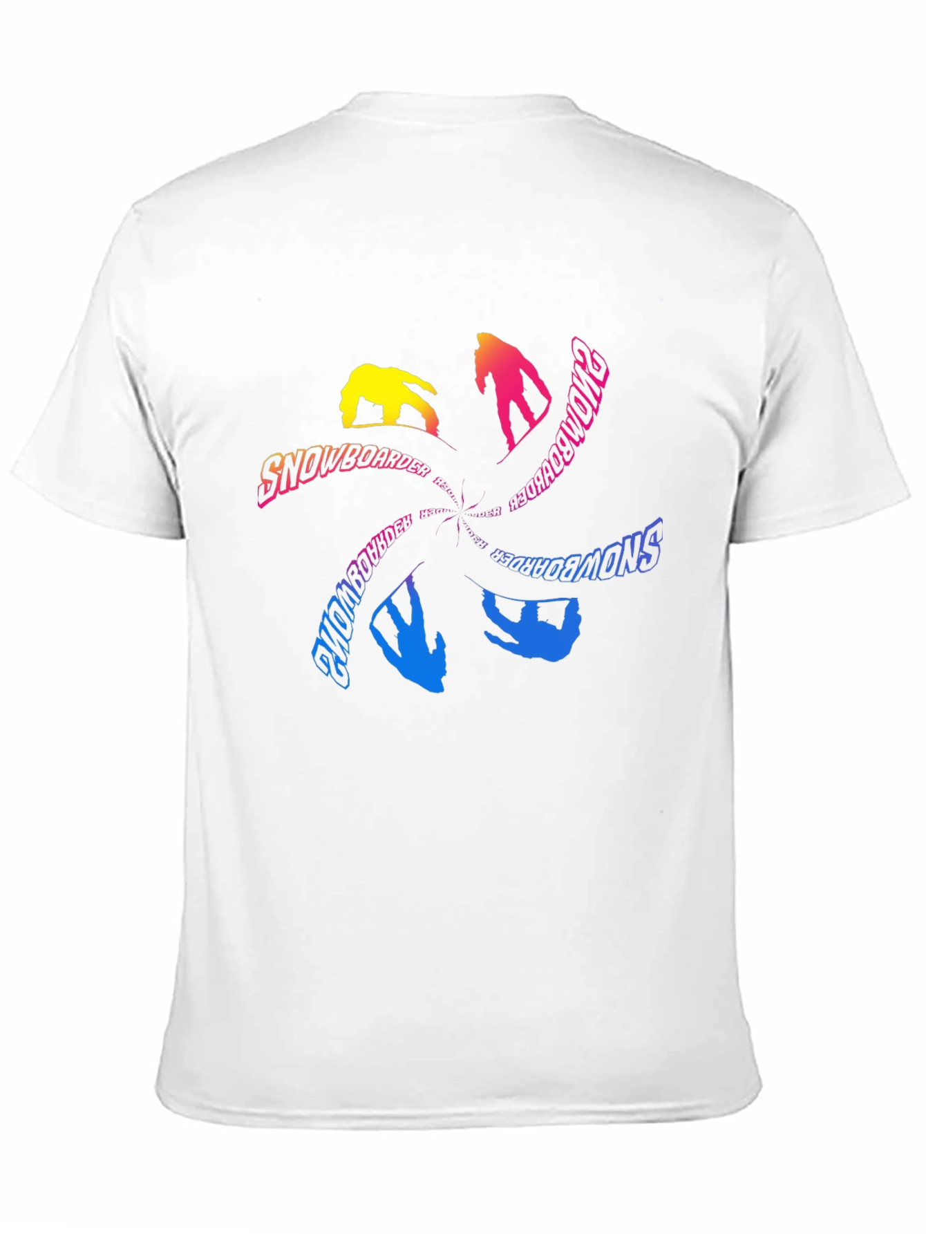 Snowboarder Graphic Print Crew Neck T-Shirt