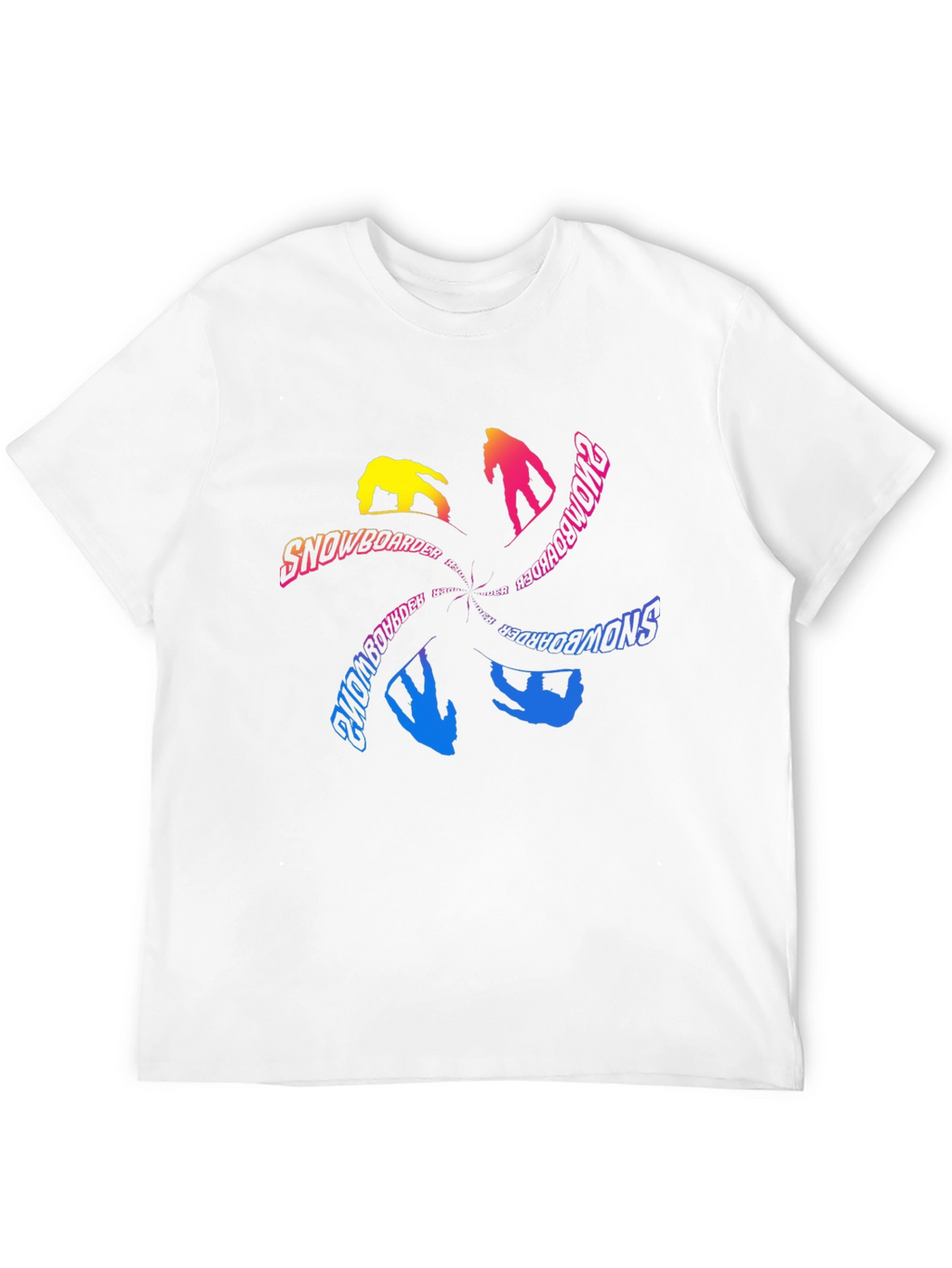 Snowboarder Graphic Print Crew Neck T-Shirt