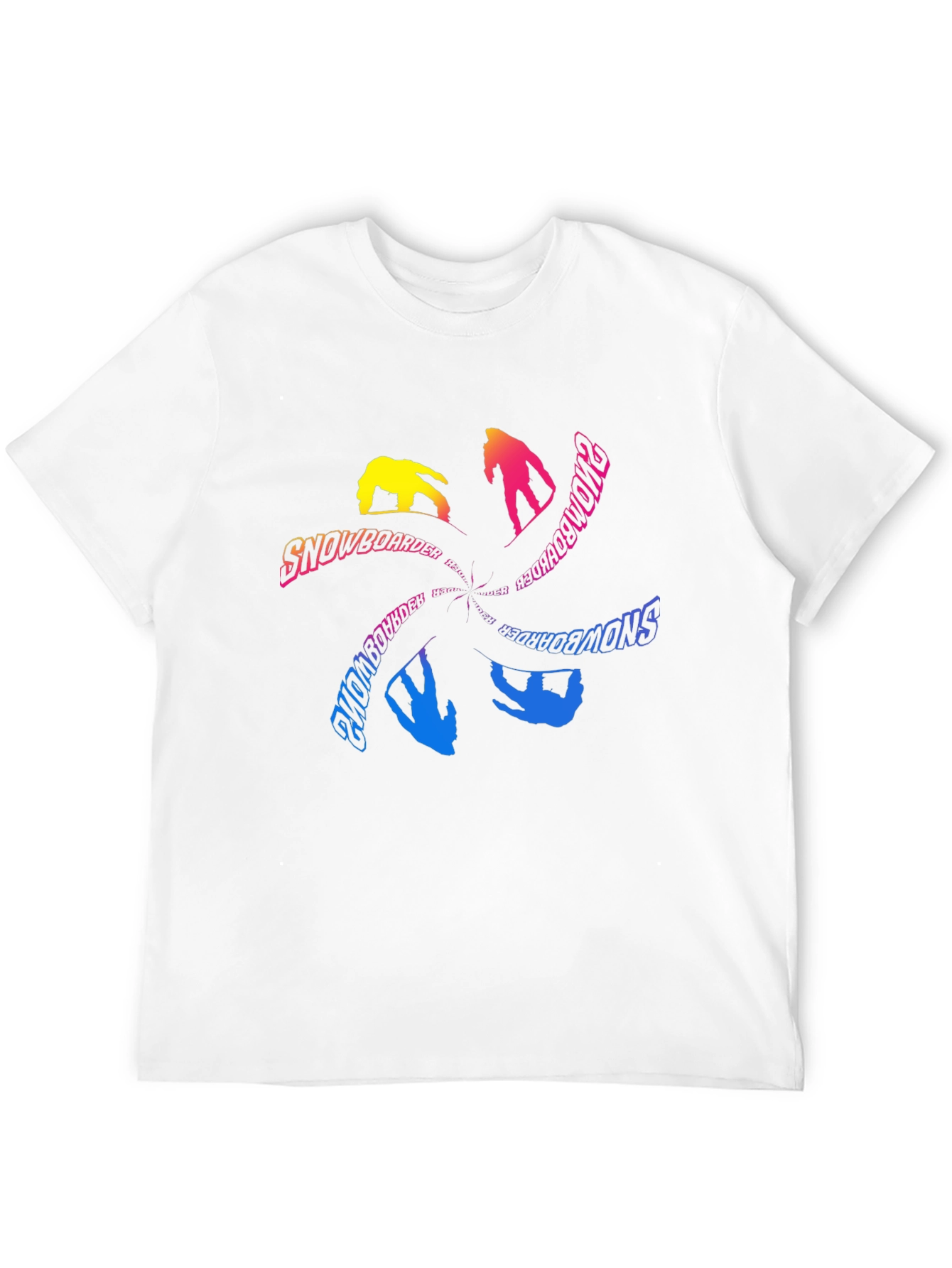 Snowboarder Graphic Print Crew Neck T-Shirt