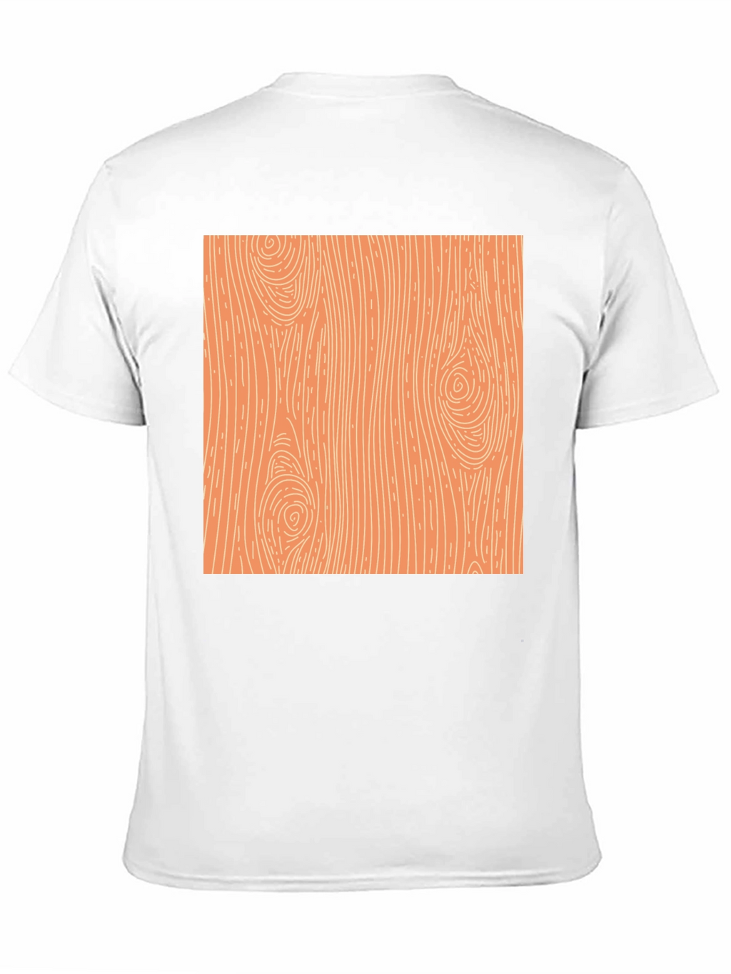 Wood Grain Graphic Print Black T-Shirt