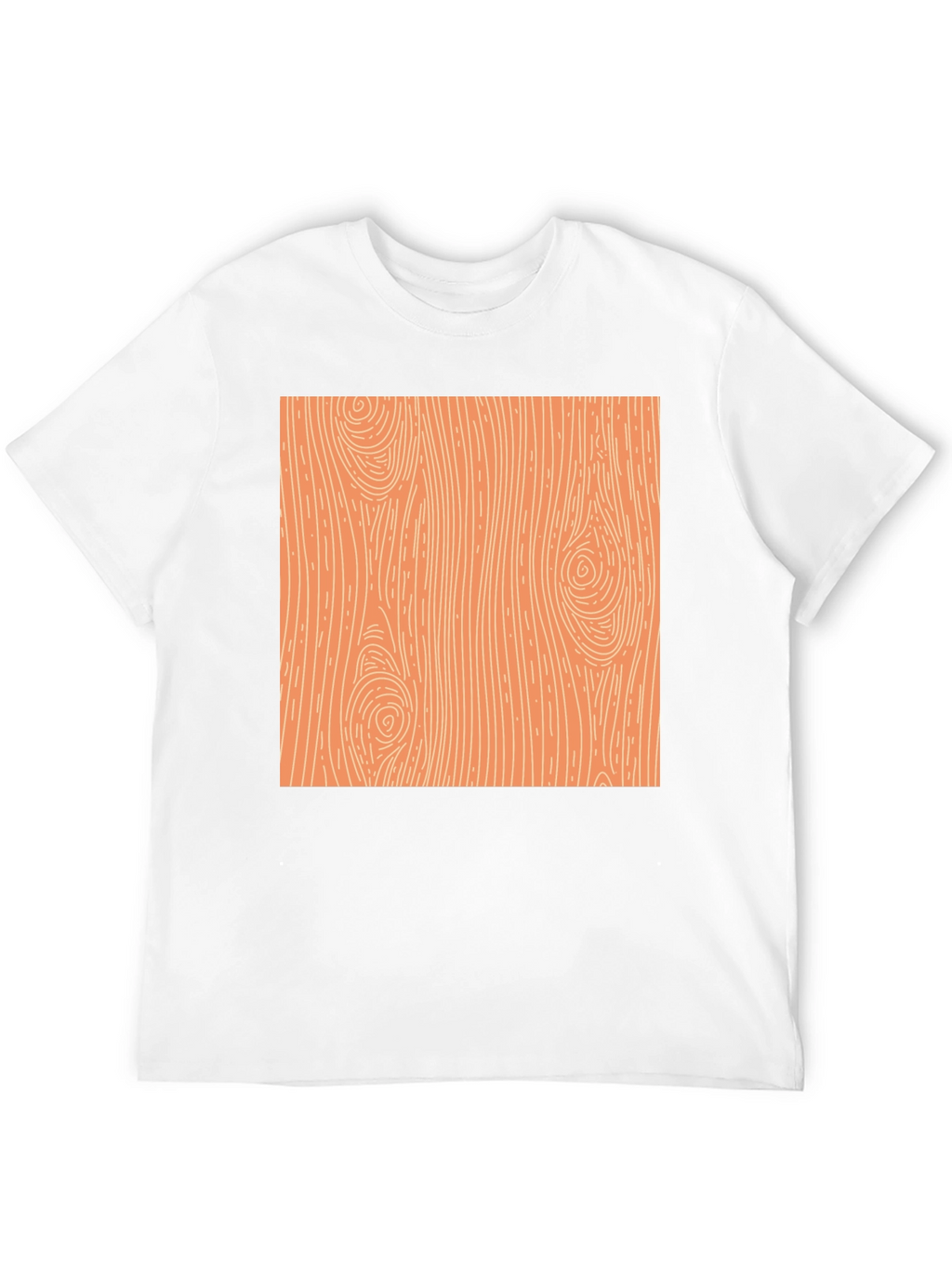 Wood Grain Graphic Print Black T-Shirt
