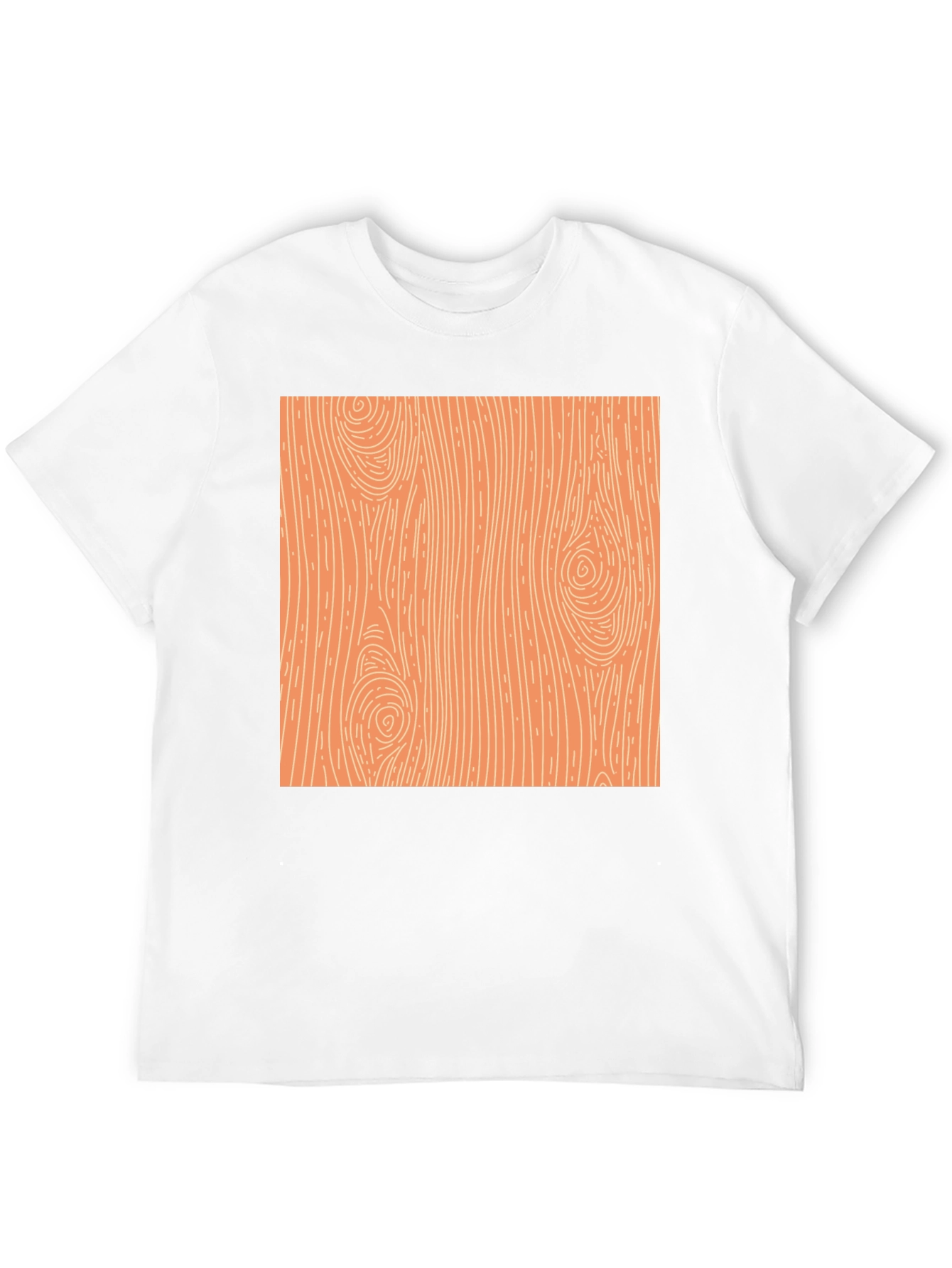 Wood Grain Graphic Print Black T-Shirt
