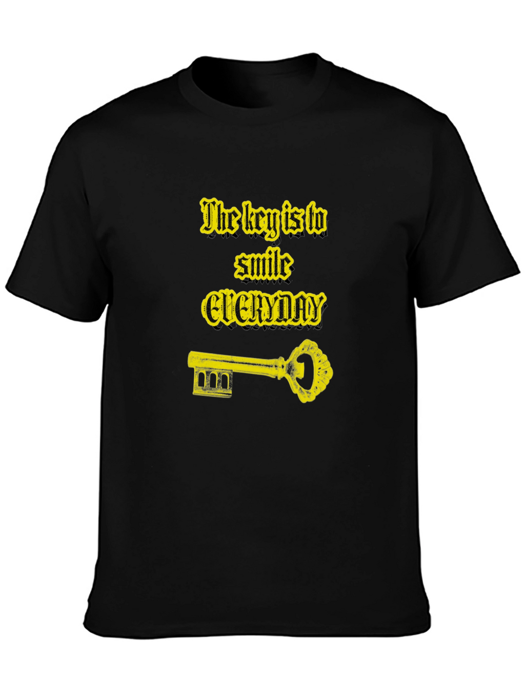 Smile Everyday Graphic Black T-Shirt