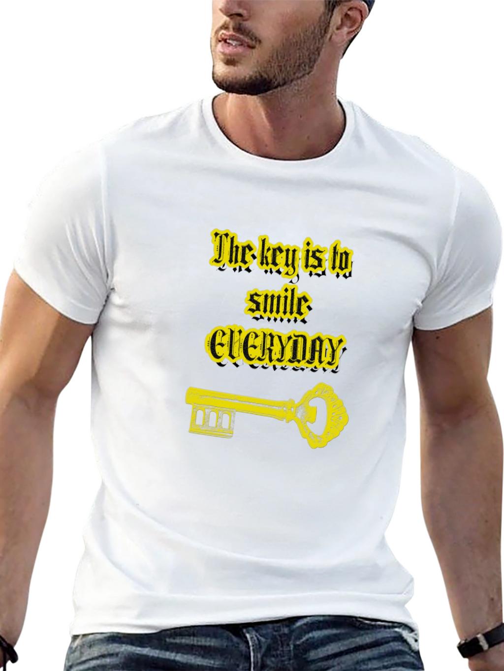 Smile Everyday Graphic Black T-Shirt