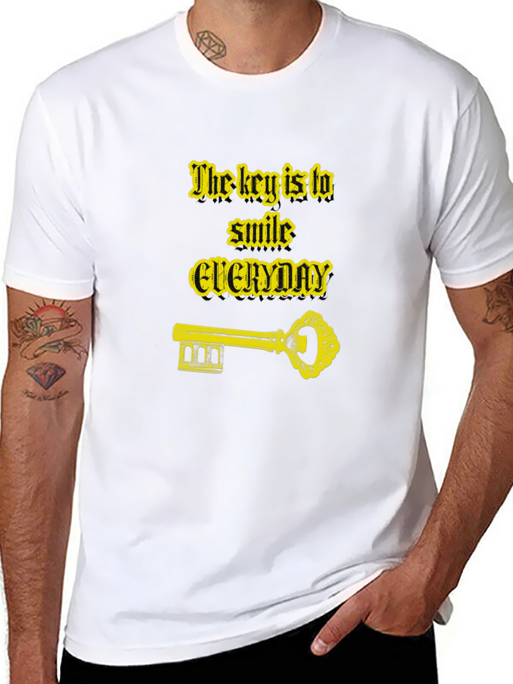 Smile Everyday Graphic Black T-Shirt