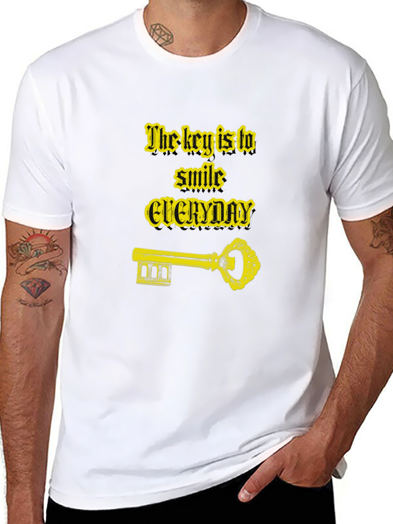 Smile Everyday Graphic Black T-Shirt