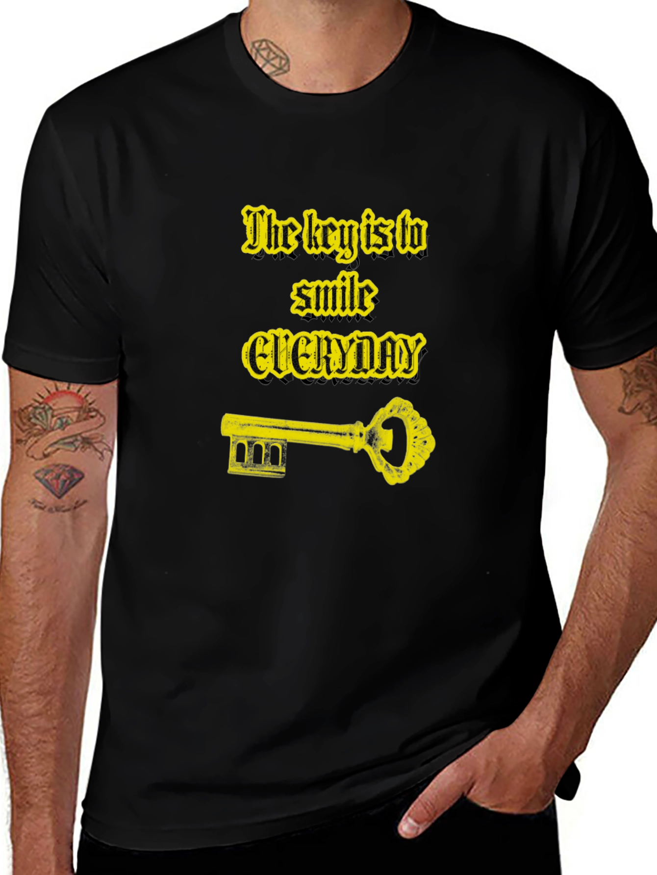 Smile Everyday Graphic Black T-Shirt